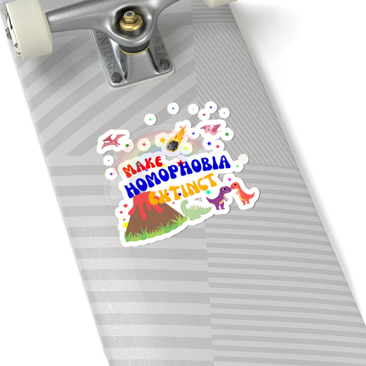LGBTQ+ Pride Sticker – "Make Homophobia Extinct" Vinyl Decal for Laptops & Journals