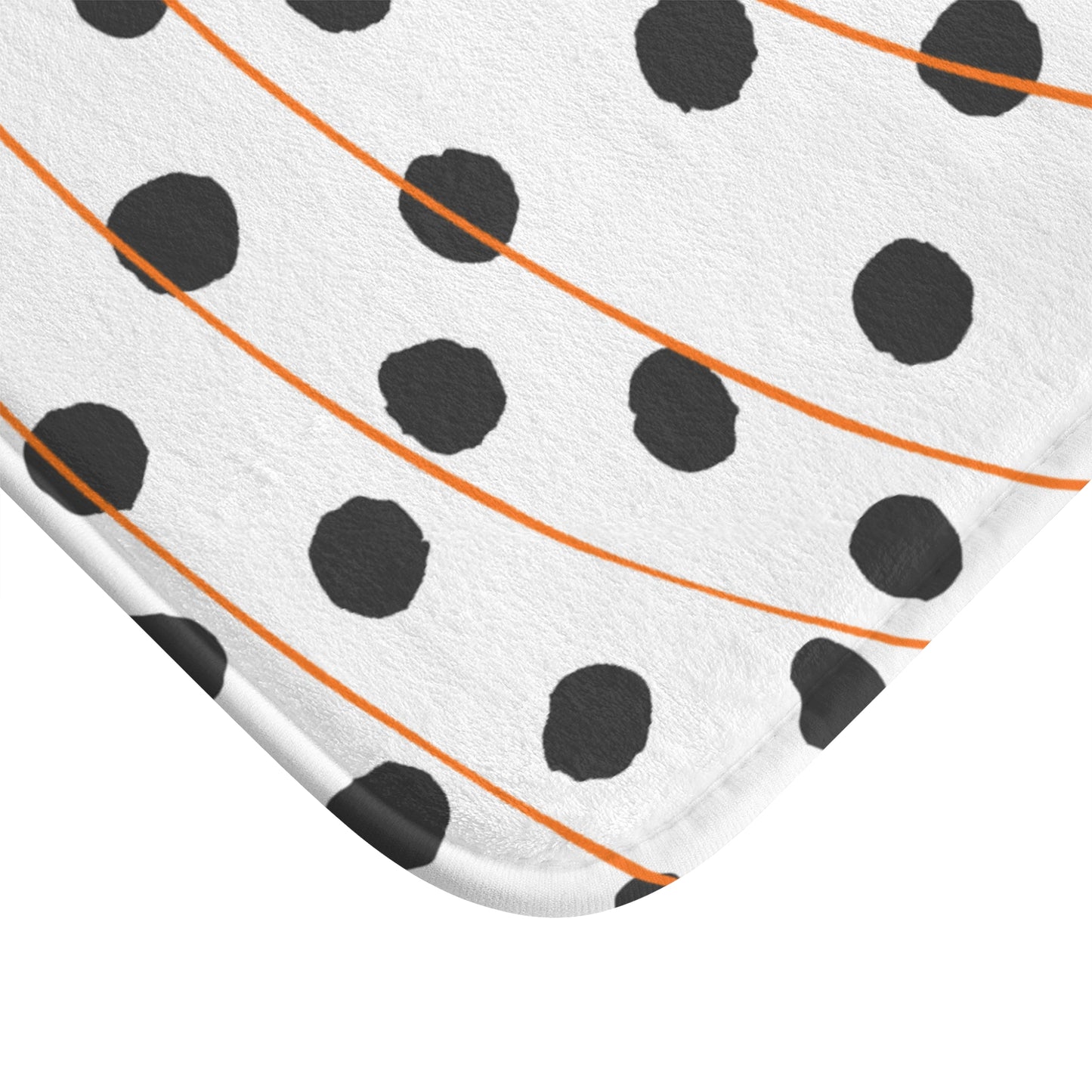 Modern Polka Dot Bath Mat, Stylish Bathroom Decor, Non-Slip Bath Rug, Minimalist Home Design, Gift for Housewarming