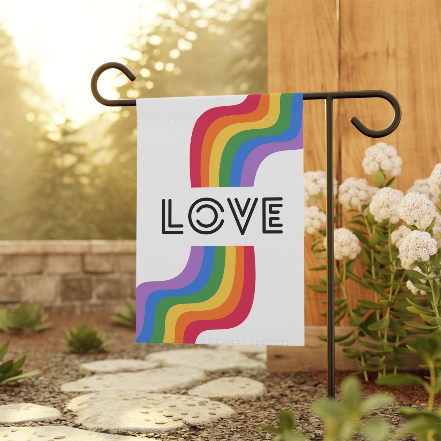 Love Rainbow Flag Gay Pride Celebrate LGBTQ Pride Love Rainbow Home and Garden Banner Rainbow Love Flag Lesbian Pride Home and Garden Rainbow Pride