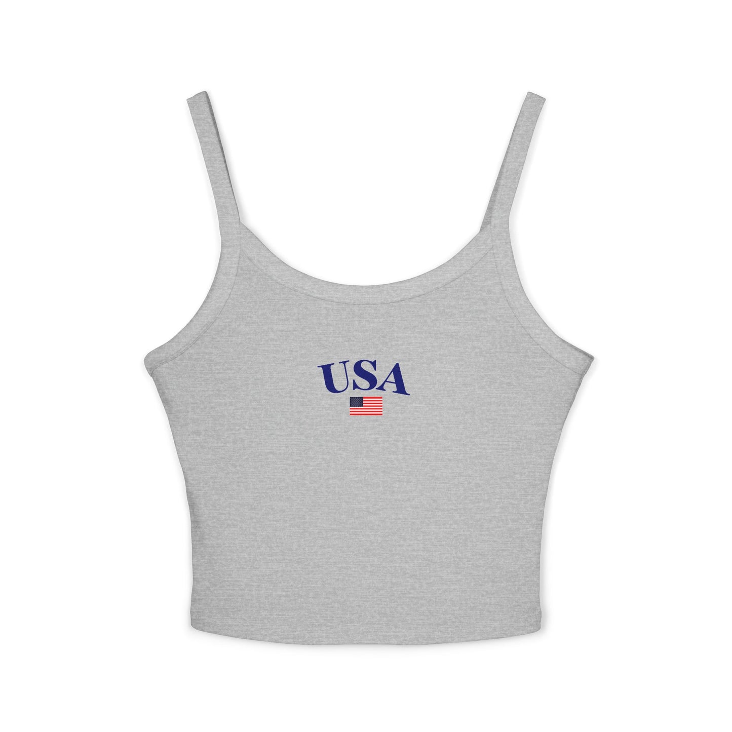 Fourth of July USA Graphic Spaghetti Strap Tank Top - Summer Classic for Casual Style