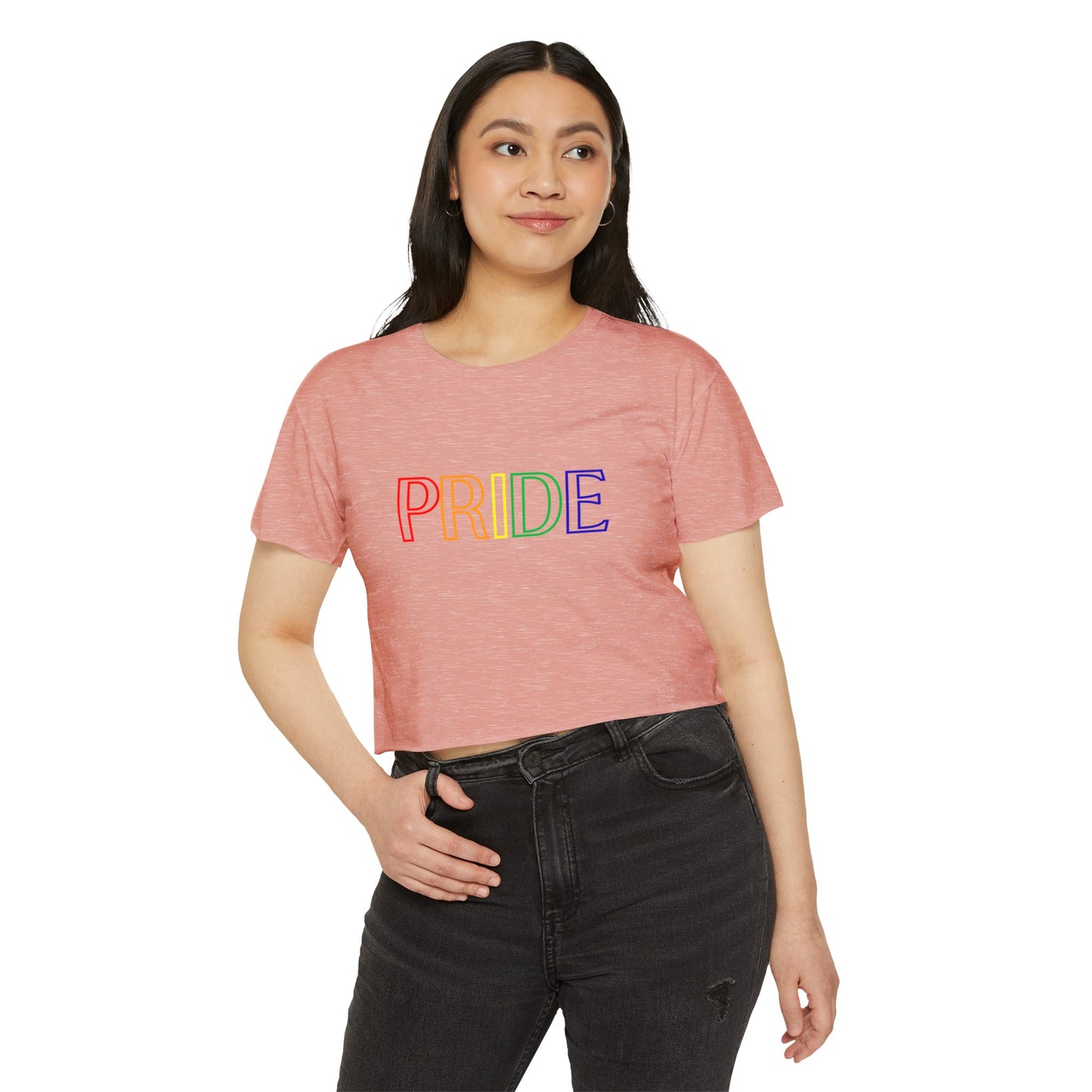 Rainbow Pride Block Letters Women's Festival Crop Top LGBTQ Pride Rainbow Crop Top Gay Pride Rainbow Top Lesbian Rainbow Crop Top Pride Rainbow Top pink
