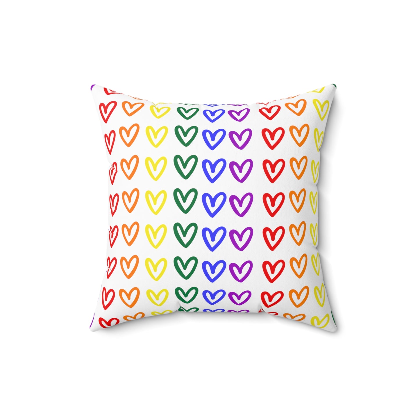Rainbow Hearts LGBTQ Pride Throw Pillow Gay Lesbian Pride Home Decor Rainbow Hearts Home Decor Throw Pillow Rainbow Hearts Pride Decor