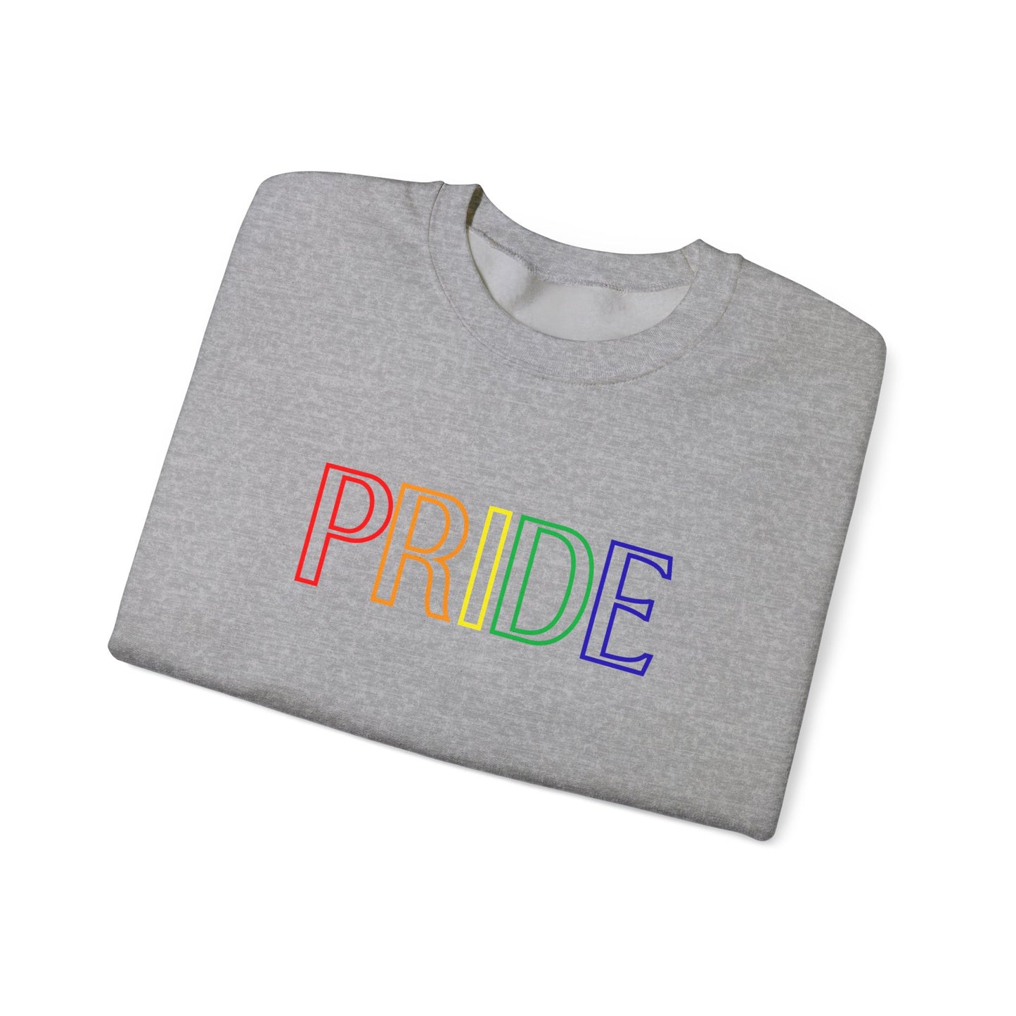 Pride Block Crewneck – LGBTQ+ Heavy Blend Sweatshirt, Simple Yet Powerful Statement Apparel