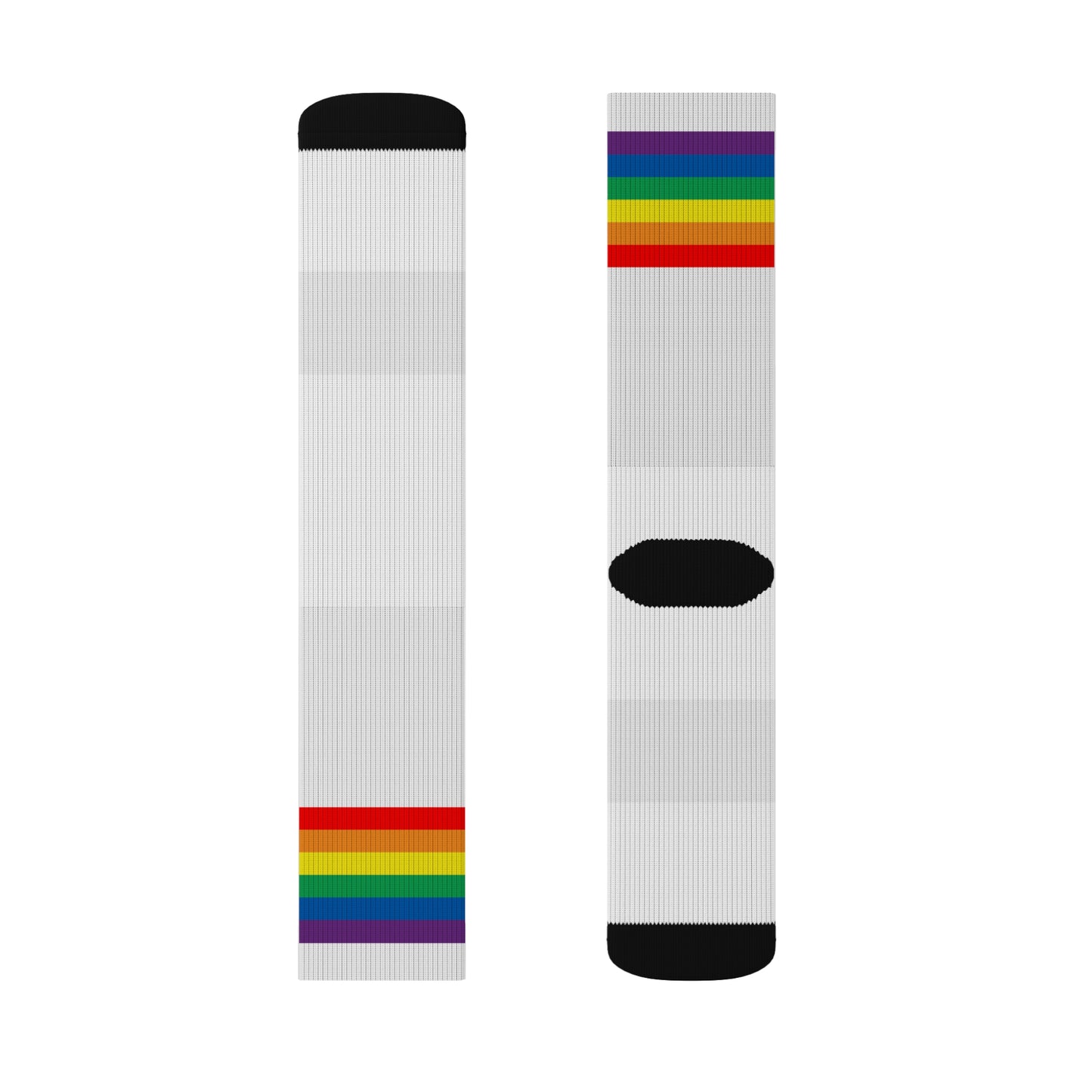 Rainbow Stripes Pride Socks Crew