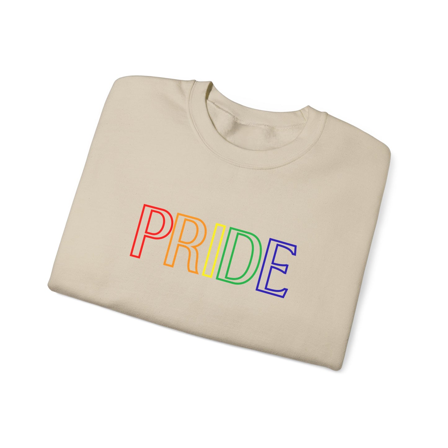 Pride Block Crewneck – LGBTQ+ Heavy Blend Sweatshirt, Simple Yet Powerful Statement Apparel