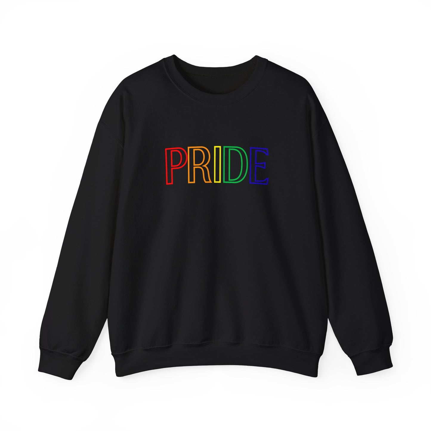 Pride Block Crewneck – LGBTQ+ Heavy Blend Sweatshirt, Simple Yet Powerful Statement Apparel