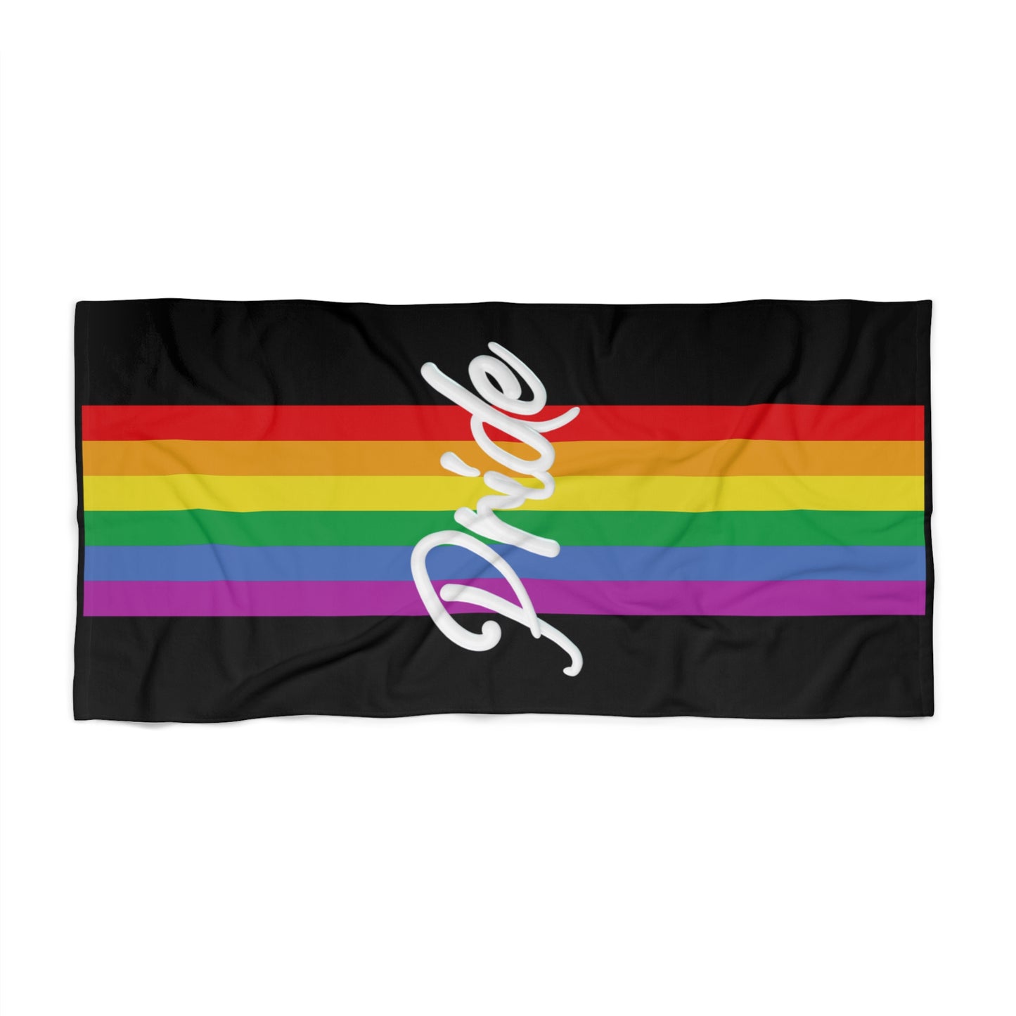 Rainbow Pride Beach Towel Black LGBTQ Rainbow Pride Towel Beach Pool Party Gay Pride Pool Towel Rainbow Pride Lesbian Pride Rainbow Towel