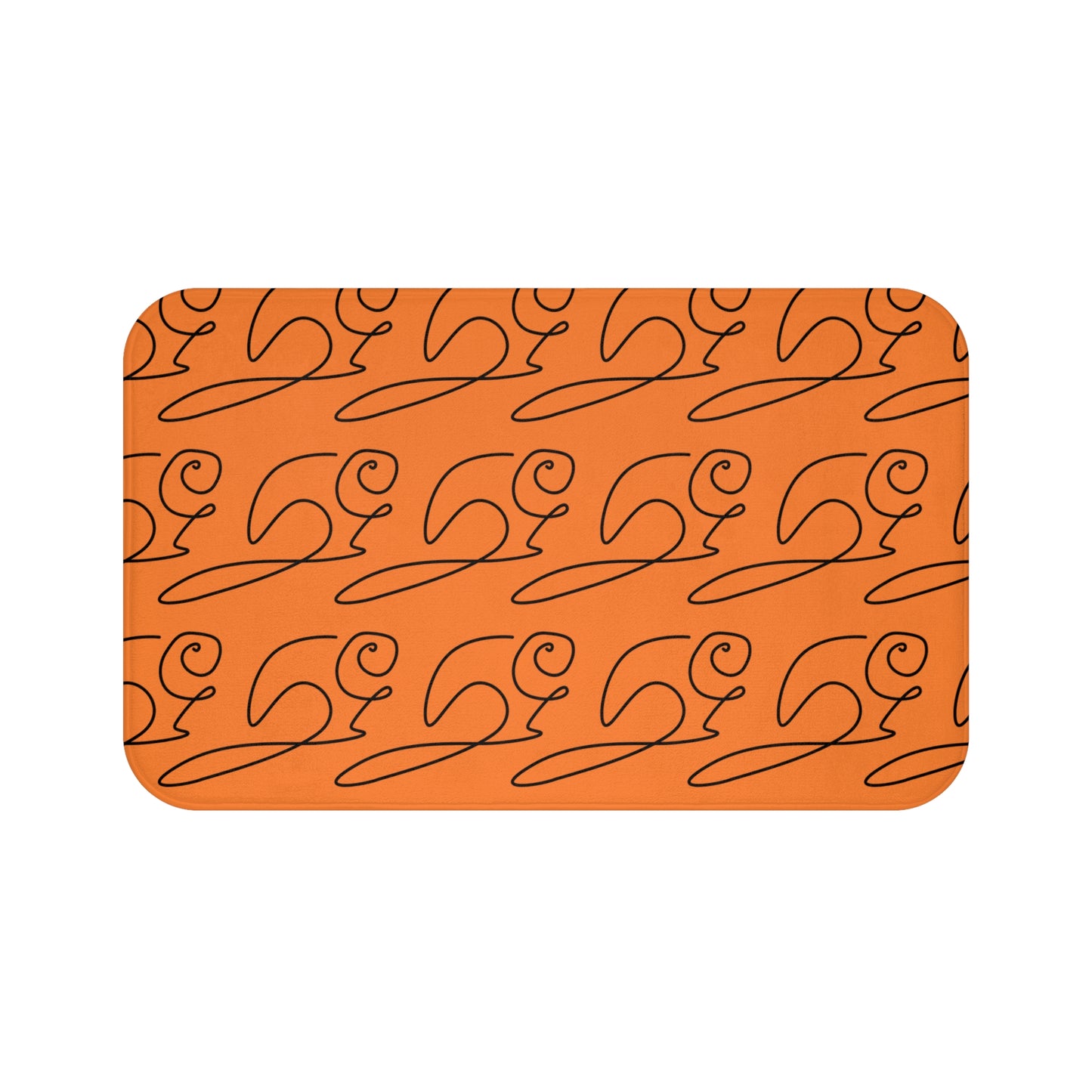Stylish Abstract Orange Bath Mat, Perfect for Home Decor, Bathroom, Housewarming Gift, Modern Aesthetic, Eco-Friendly