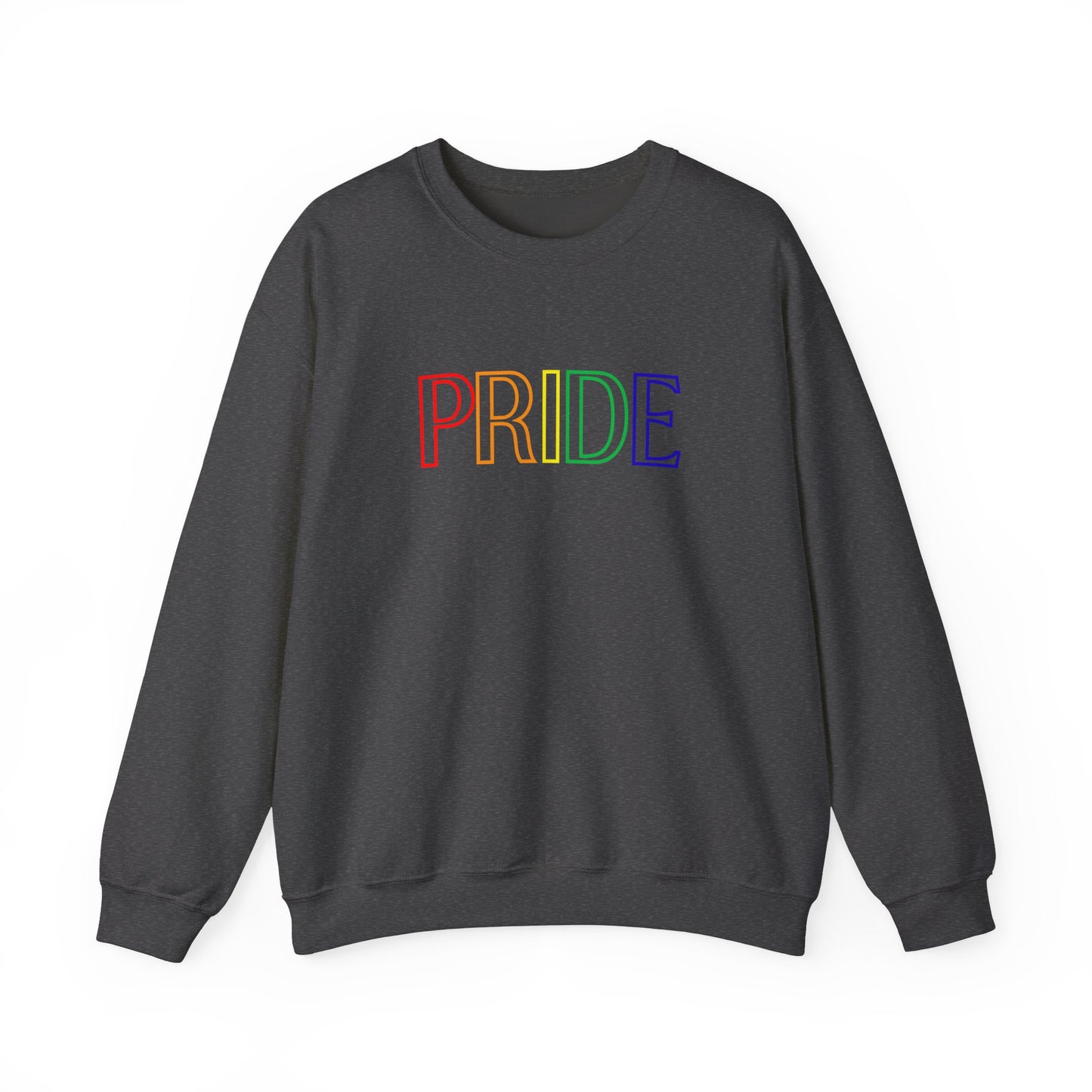 Pride Block Crewneck – LGBTQ+ Heavy Blend Sweatshirt, Simple Yet Powerful Statement Apparel