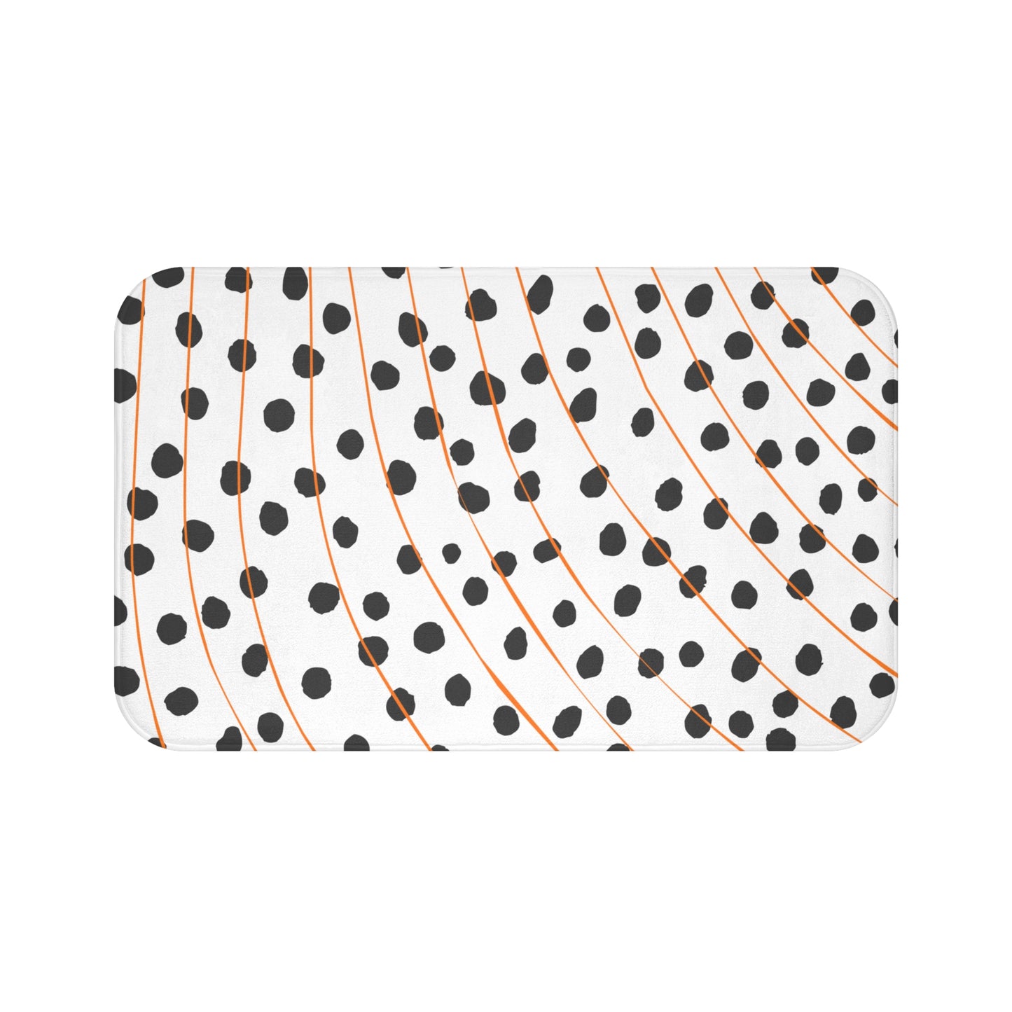 Modern Polka Dot Bath Mat, Stylish Bathroom Decor, Non-Slip Bath Rug, Minimalist Home Design, Gift for Housewarming