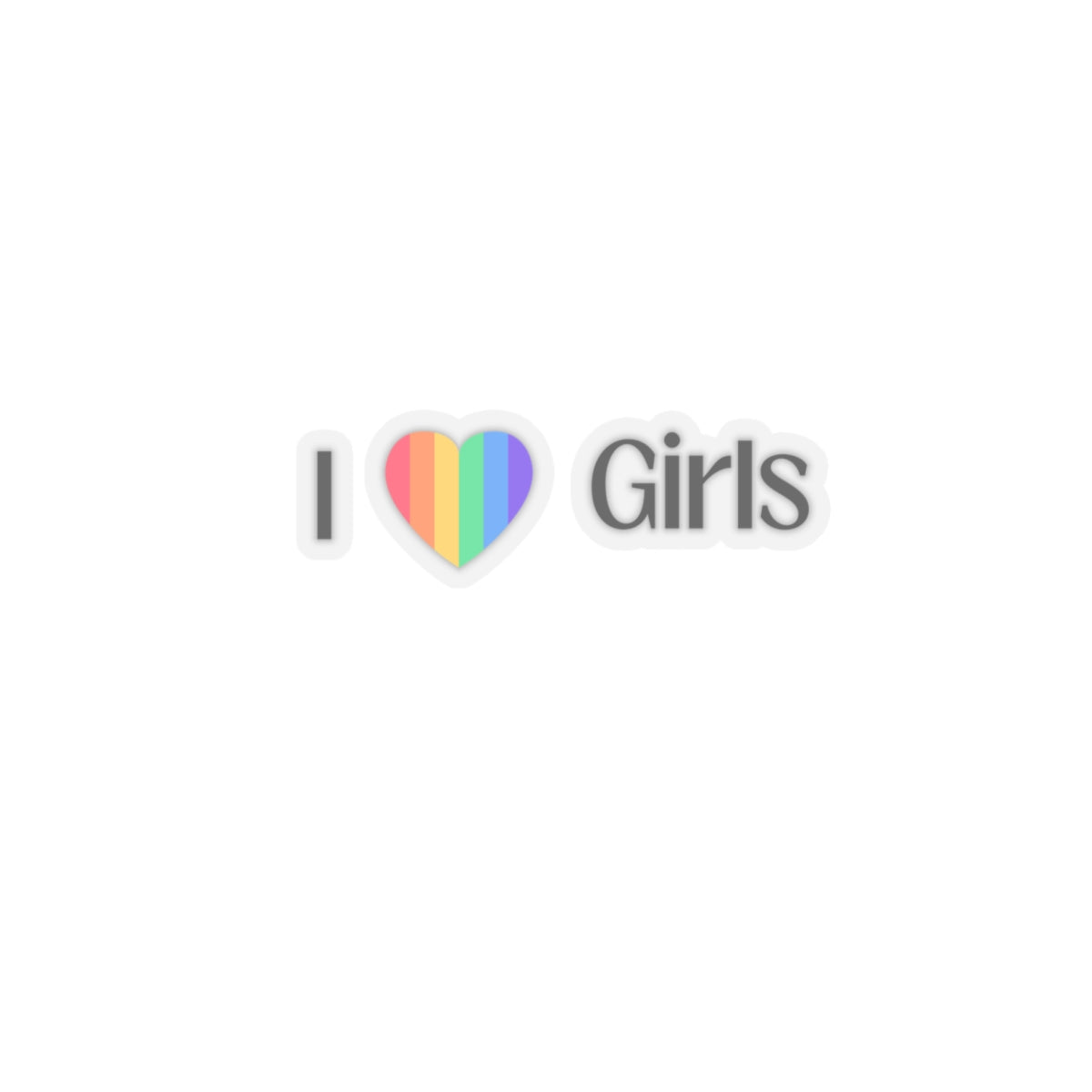 I love girls lesbian pride stickers LGBTQ Pride Stickers I love Girls pride stickers Rainbow heart I love heart girls stickers LGBTQ Pride Month Stickers