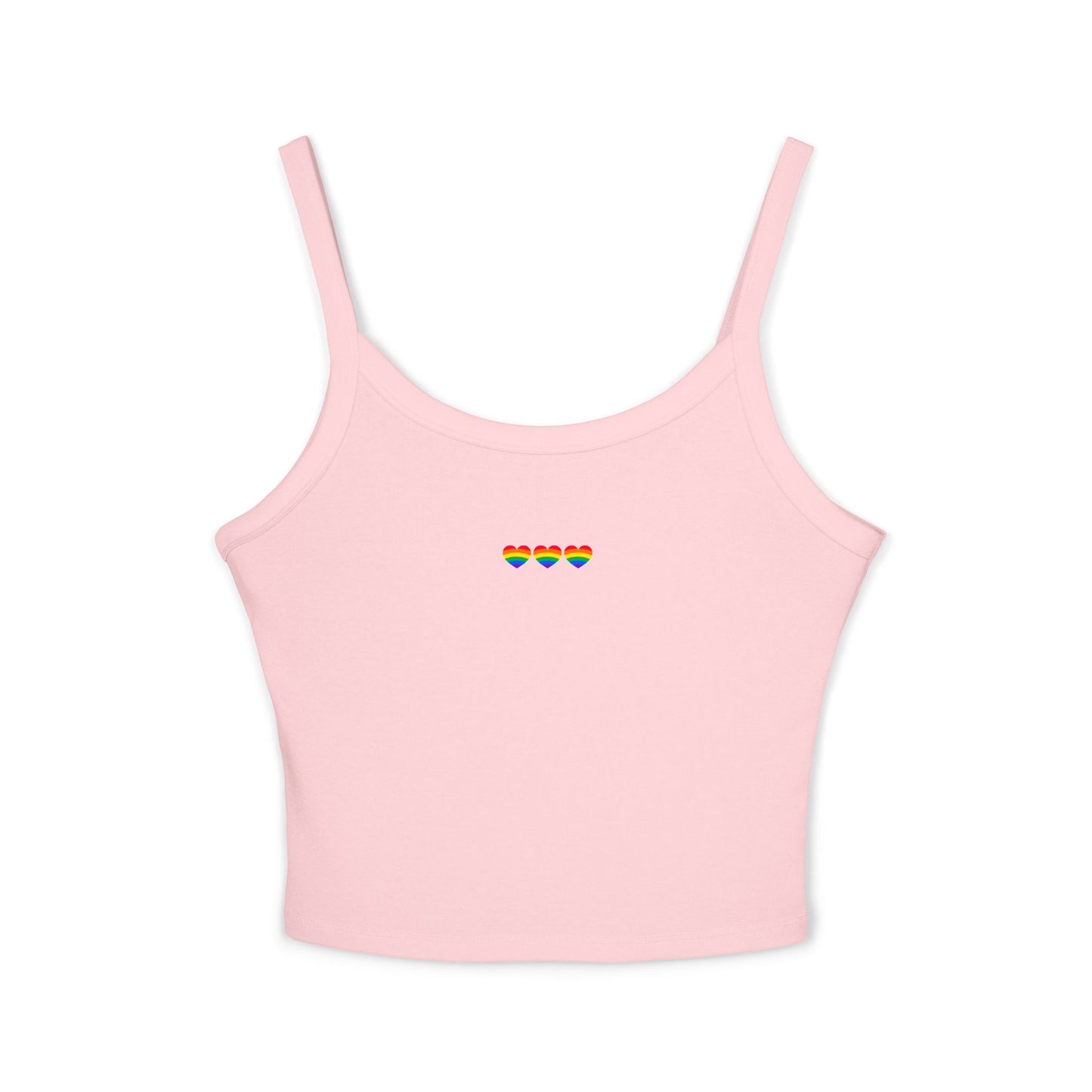LGBTQ+ Pride Hearts Women's Spaghetti Strap Tank Top