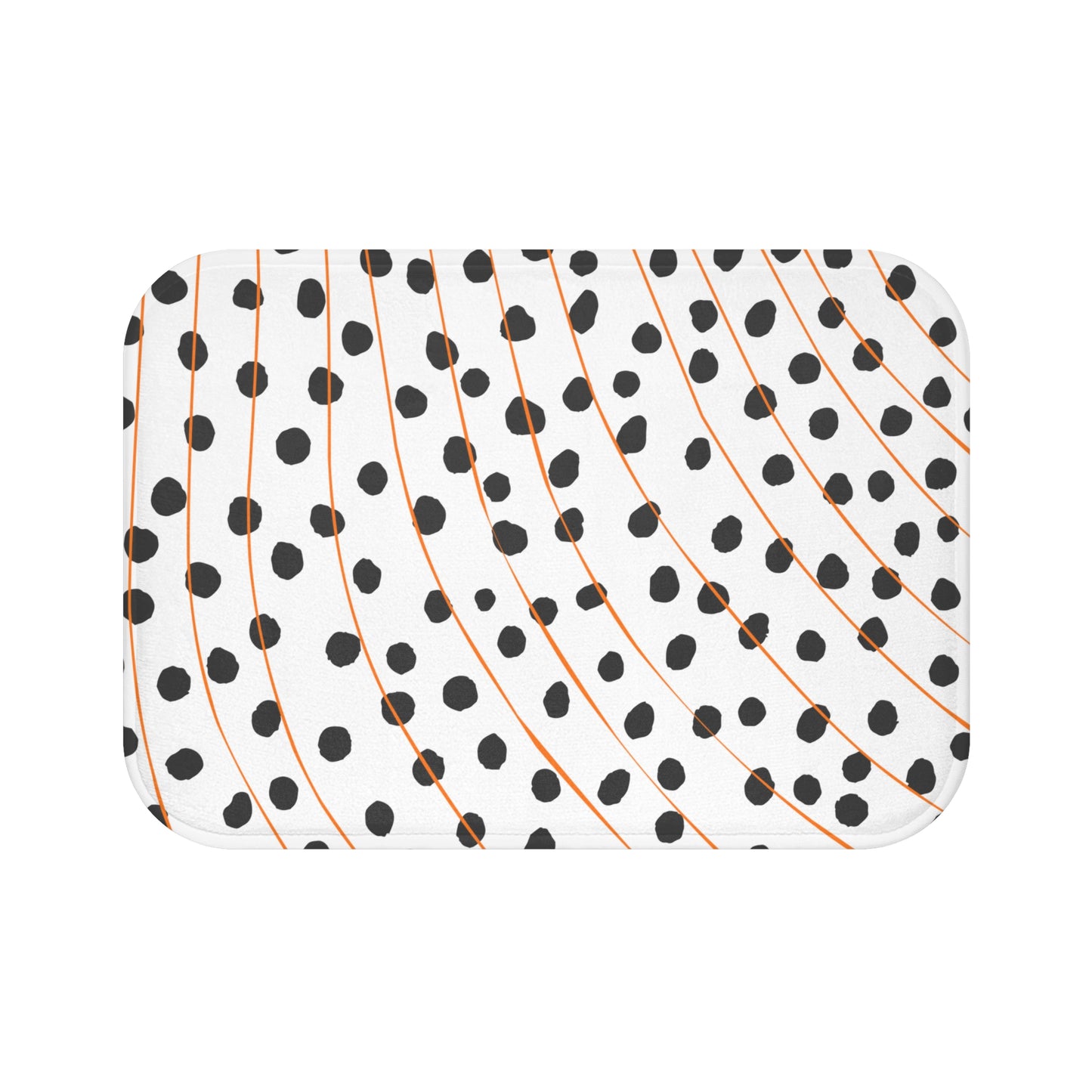 Modern Polka Dot Bath Mat, Stylish Bathroom Decor, Non-Slip Bath Rug, Minimalist Home Design, Gift for Housewarming