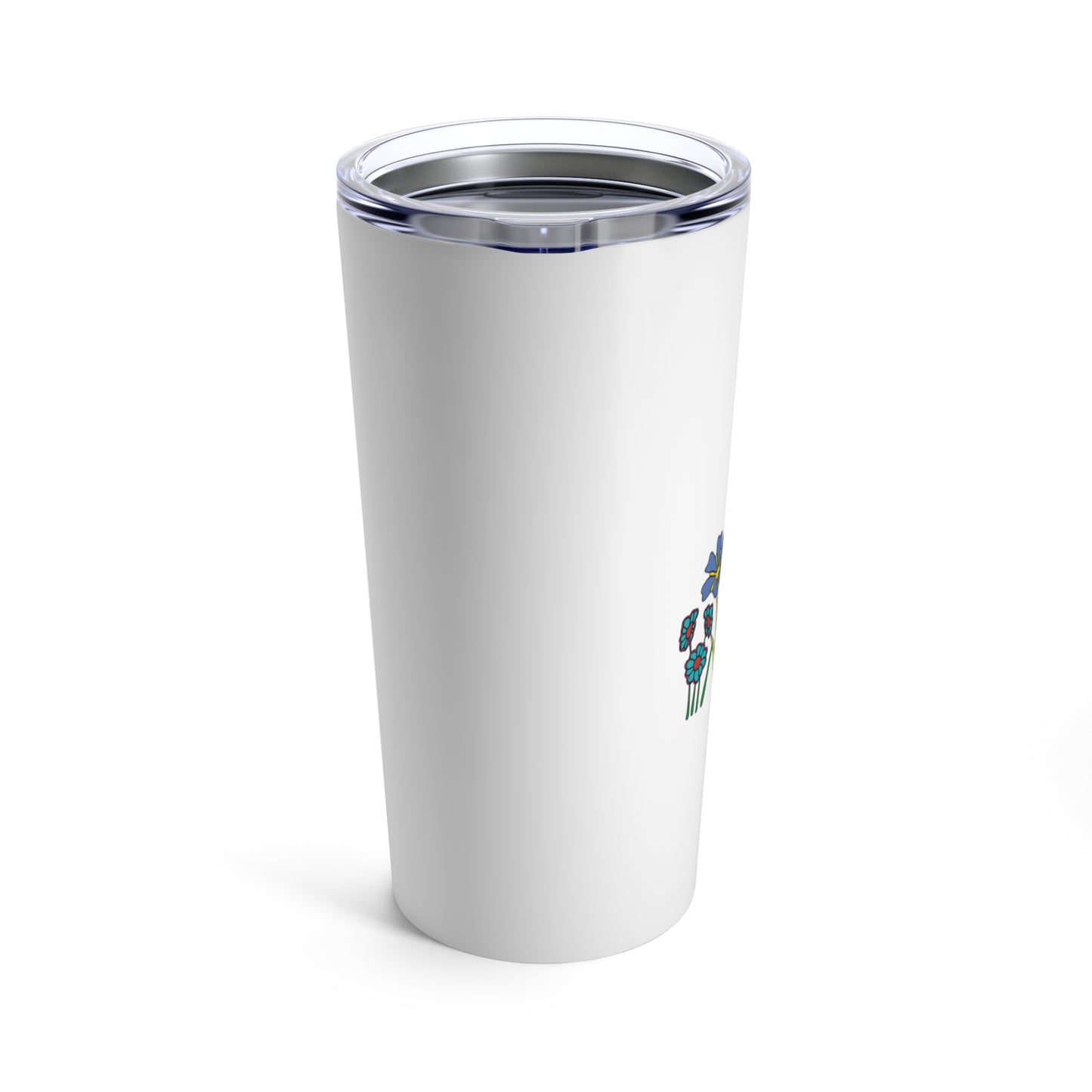 LGBTQ Pride Tumbler Hot and Cold Beverage Pretty and Gay Floral Tumbler Travel Coffee Tumbler Pretty and gay Tumbler 20oz Floral Lesbian Pride Tumbler side