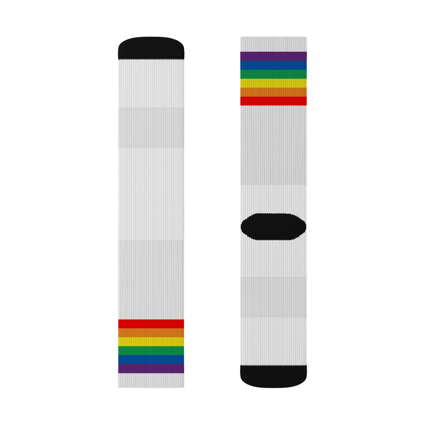 Rainbow Stripes Pride Socks Crew