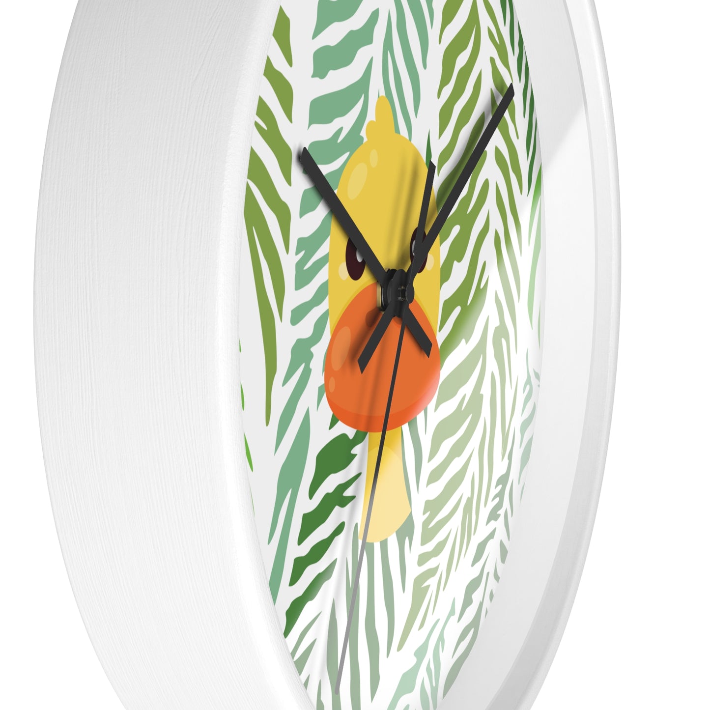 Maximalist Jungle Duck Wall Clock – Bold, Botanical Timepiece for Dorms & Home Offices