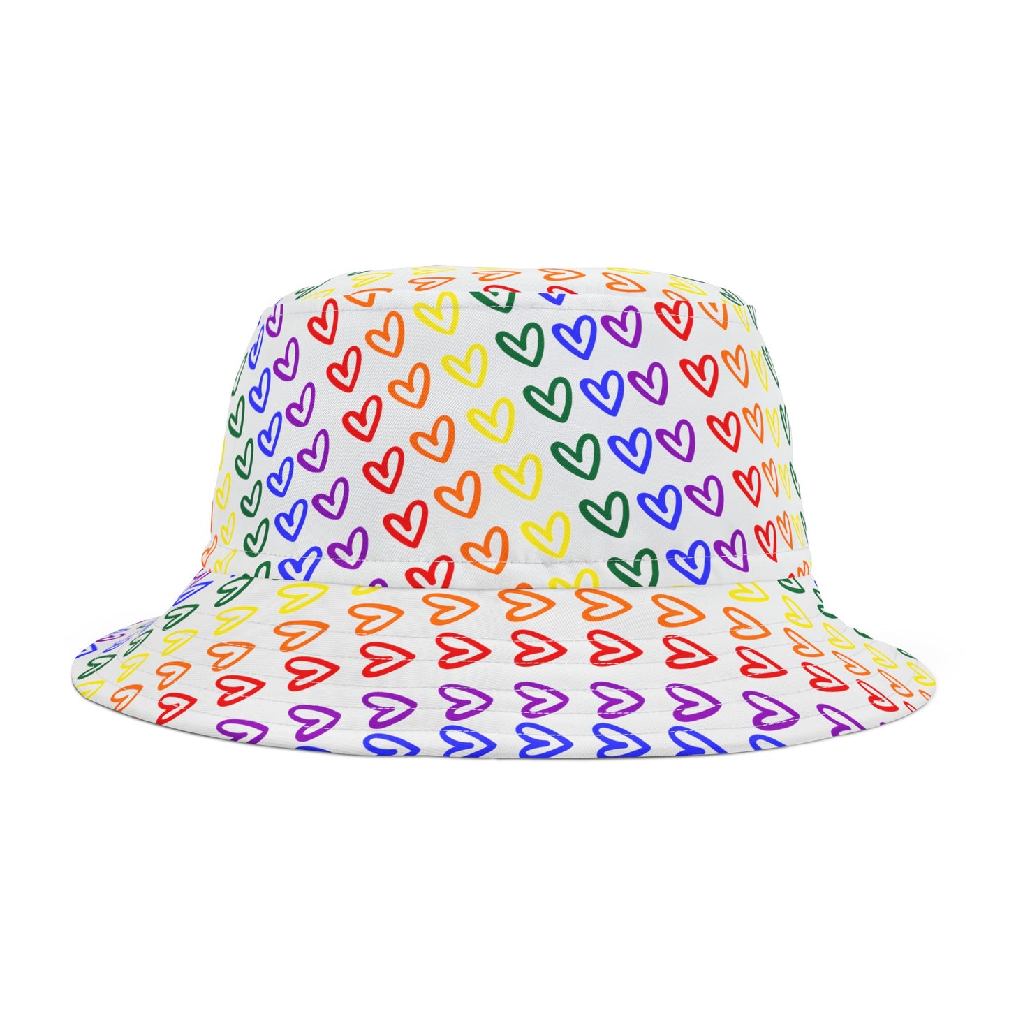 Rainbow Hearts Pride Bucket Hat LGBTQ Pride Rainbow Hearts Hat Bucket Pride Bucket Hat Hearts Rainbow Lesbian Pride Bucket Hat Rainbow Hearts Gay Pride Bucket Hat