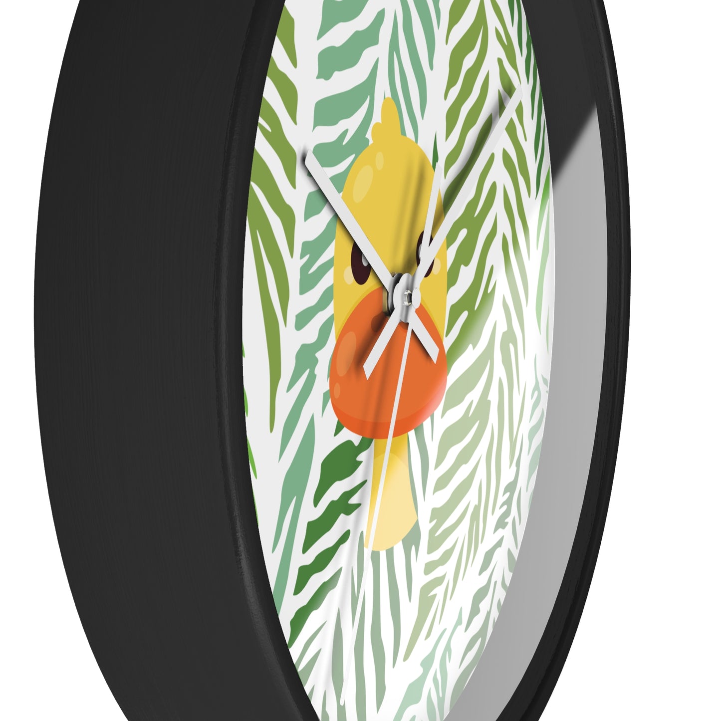 Maximalist Jungle Duck Wall Clock – Bold, Botanical Timepiece for Dorms & Home Offices