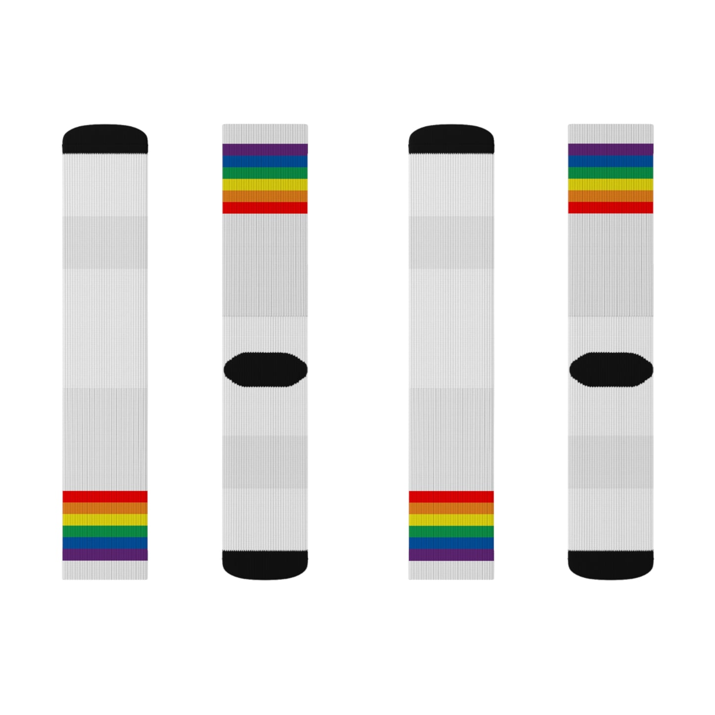 Rainbow Stripes Pride Socks Crew