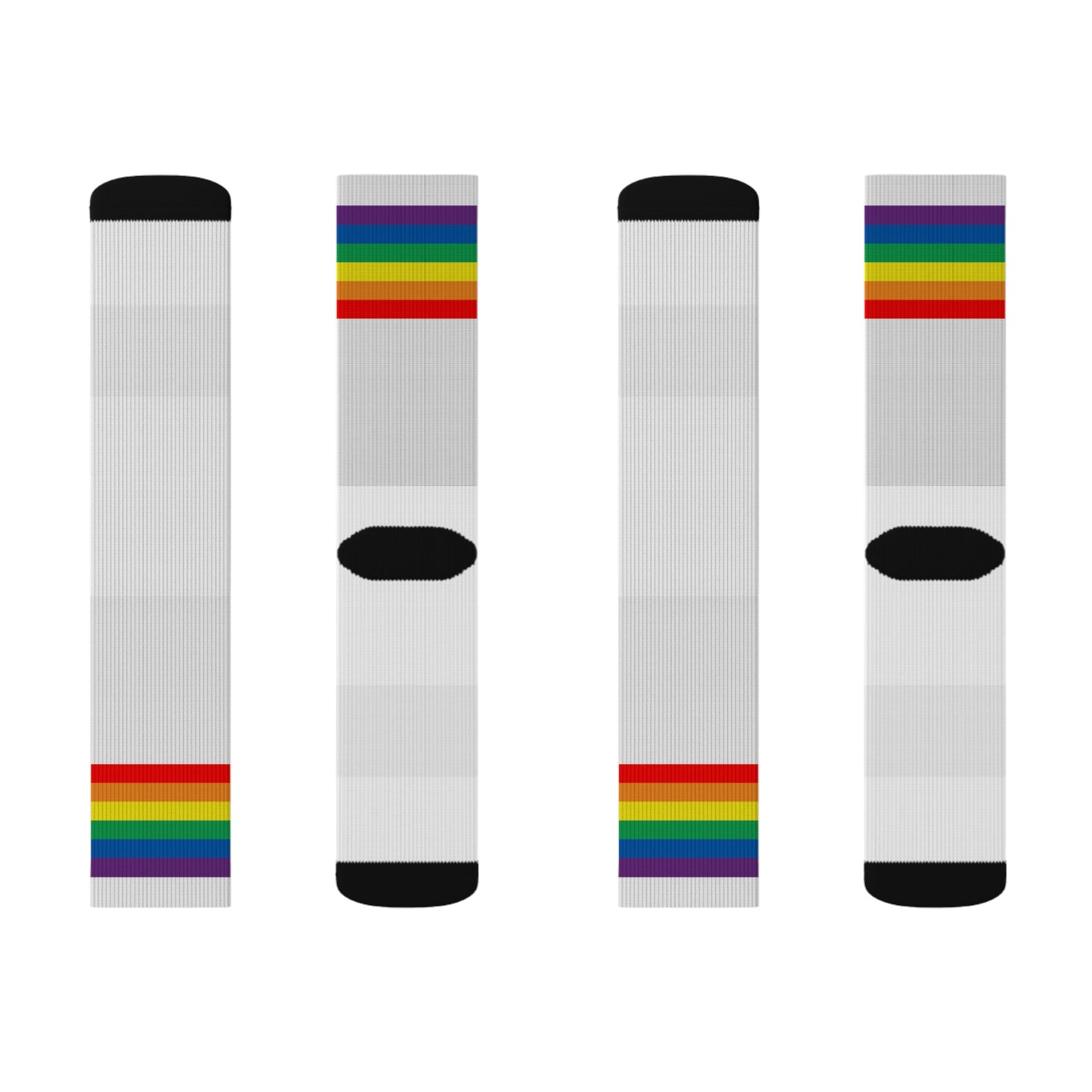 Rainbow Stripes Pride Socks Crew