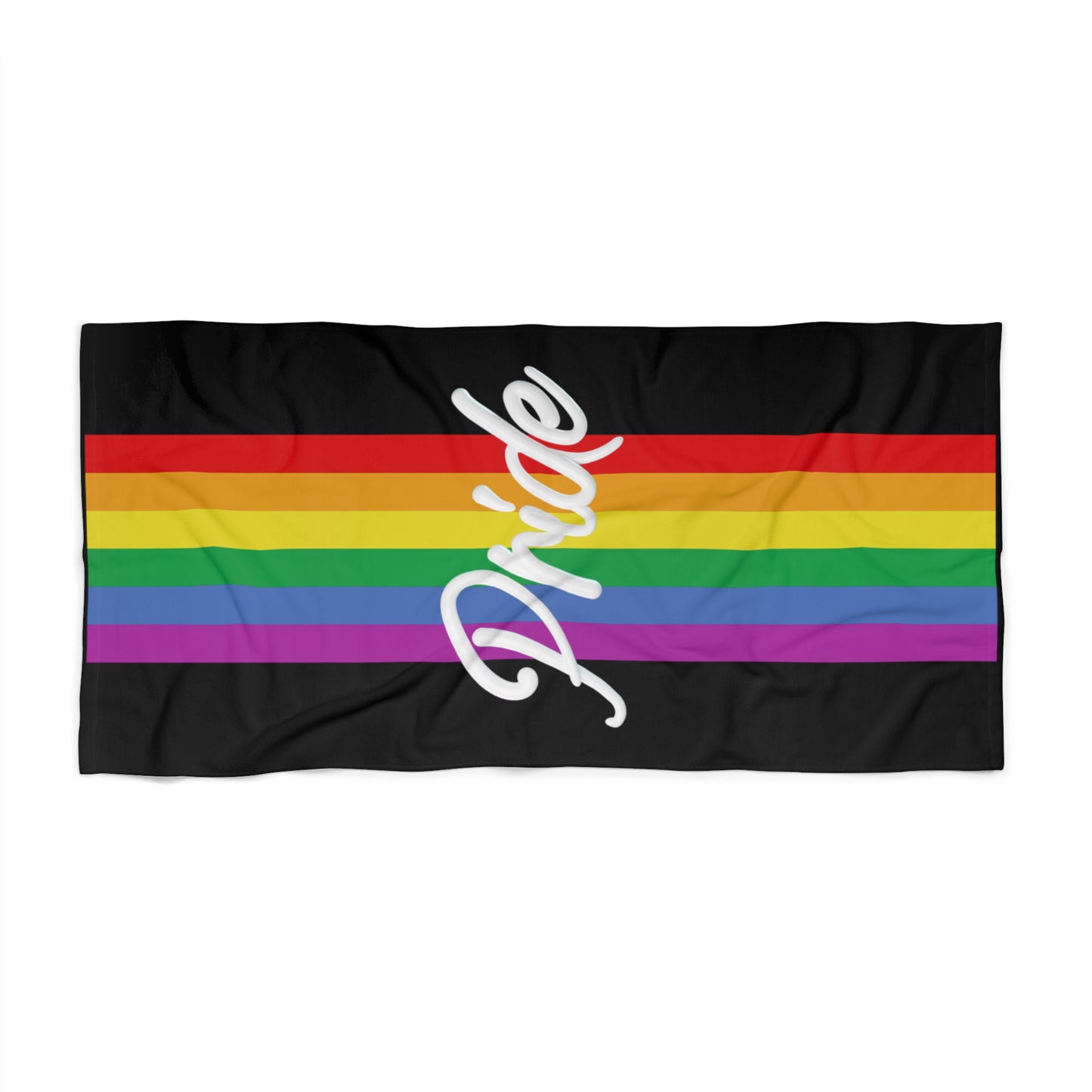 Rainbow Pride Beach Towel Black LGBTQ Rainbow Pride Towel Beach Pool Party Gay Pride Pool Towel Rainbow Pride Lesbian Pride Rainbow Towel