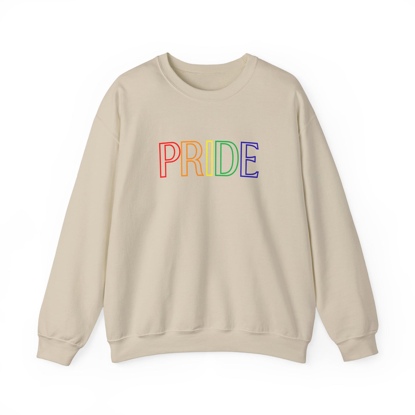 Pride Block Crewneck – LGBTQ+ Heavy Blend Sweatshirt, Simple Yet Powerful Statement Apparel