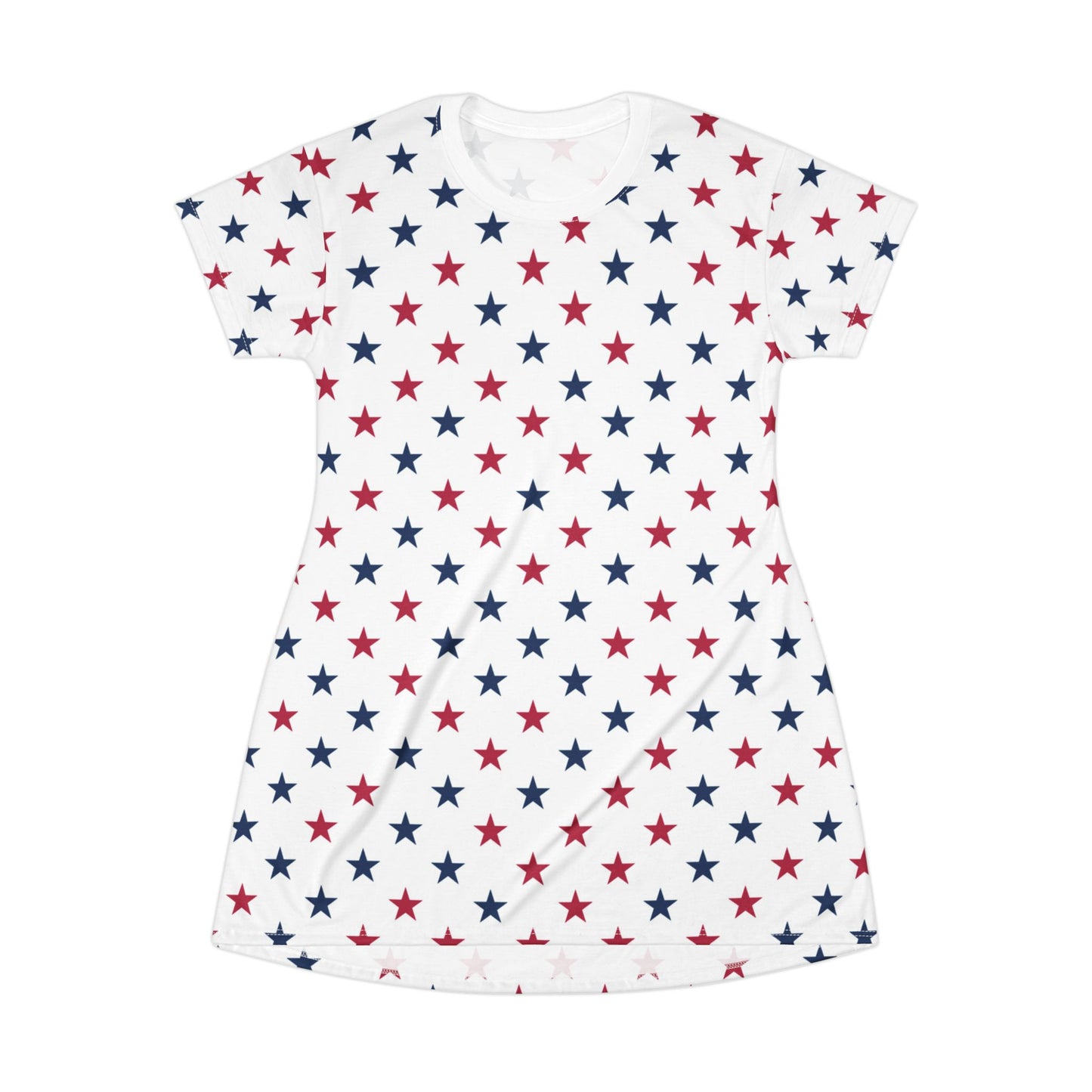 Star-Spangled T-Shirt Dress – Bold, Patriotic & Made for Summer Fun