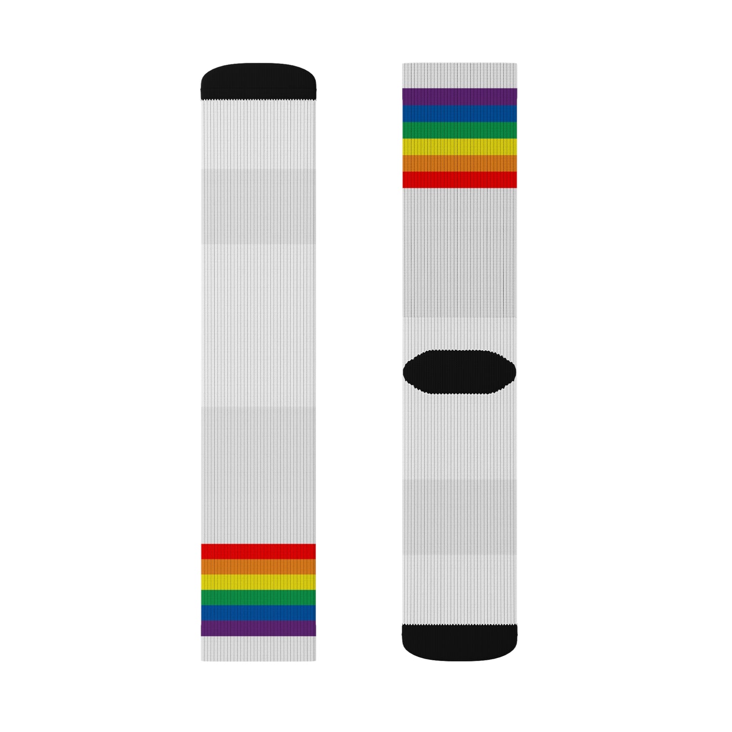 Rainbow Stripes Pride Socks Crew