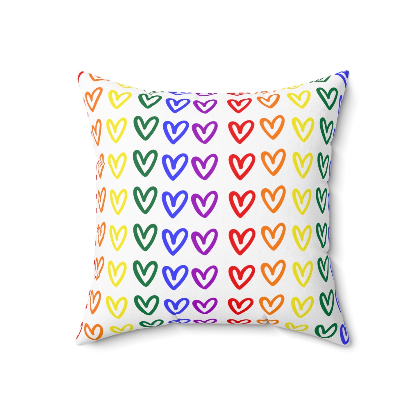 Rainbow Hearts LGBTQ Pride Throw Pillow Gay Lesbian Pride Home Decor Rainbow Hearts Home Decor Throw Pillow Rainbow Hearts Pride Decor small