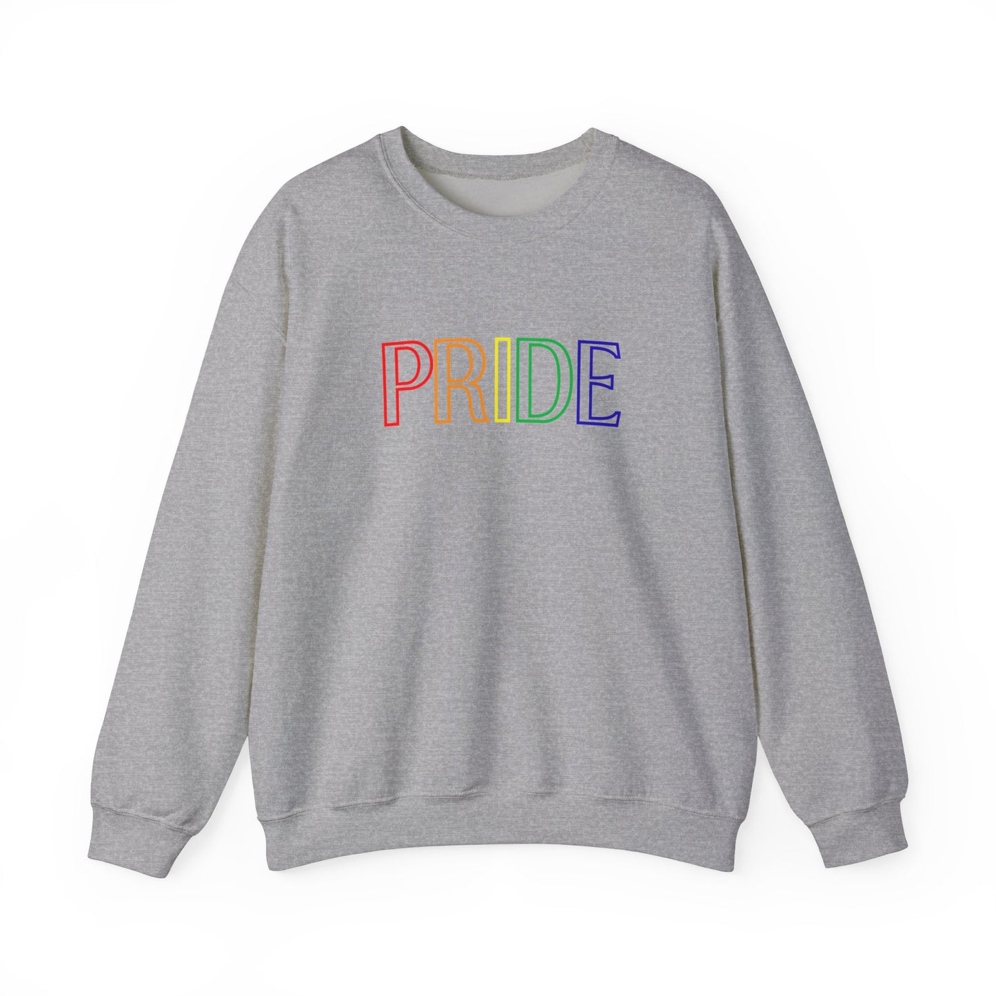 Pride Block Crewneck – LGBTQ+ Heavy Blend Sweatshirt, Simple Yet Powerful Statement Apparel