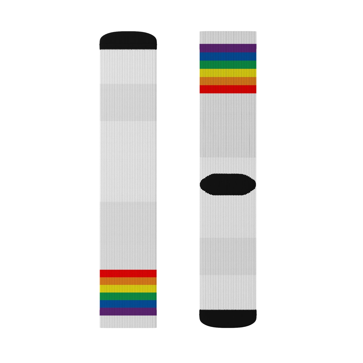Rainbow Stripes Pride Socks Crew