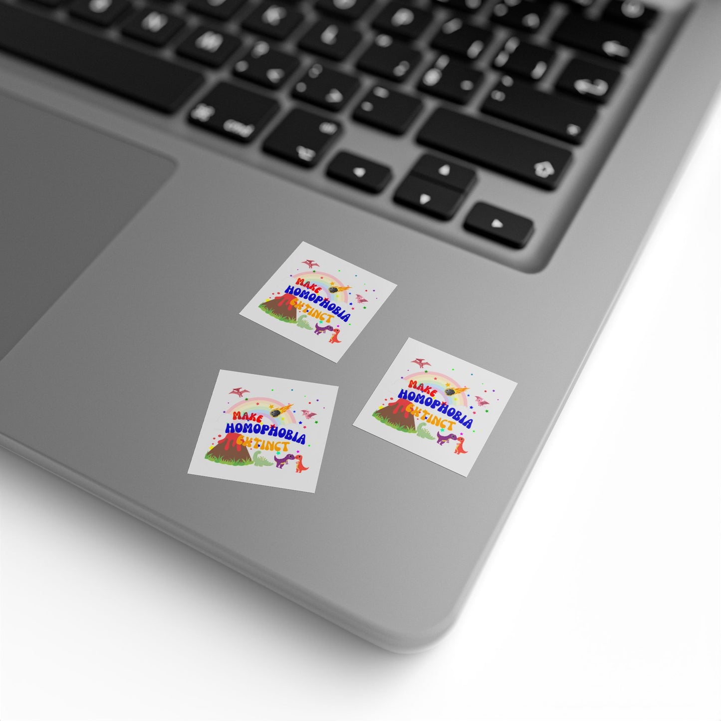 LGBTQ+ Pride Sticker Rolls – Bold & Colorful “Make Homophobia Extinct” Designs