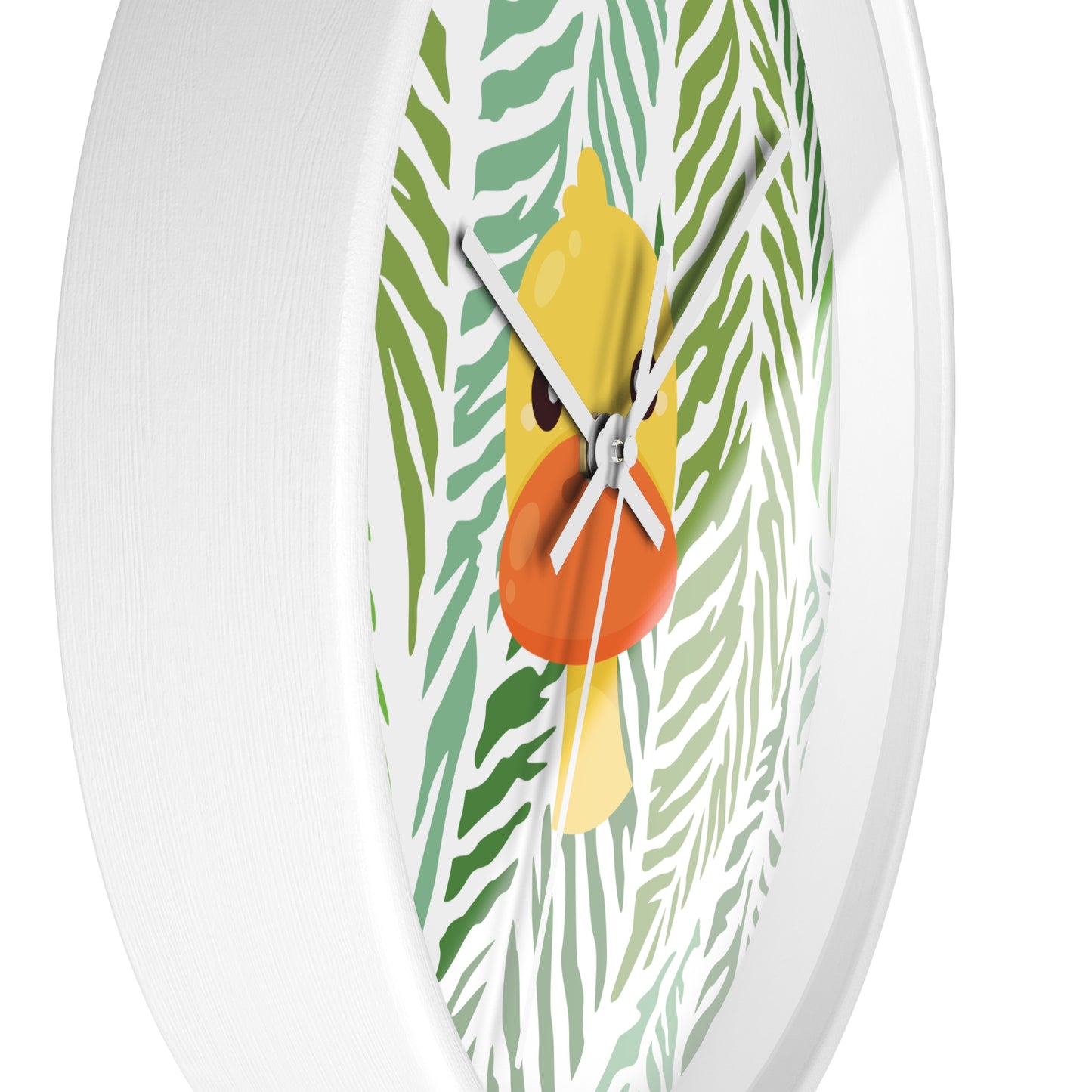 Maximalist Jungle Duck Wall Clock – Bold, Botanical Timepiece for Dorms & Home Offices