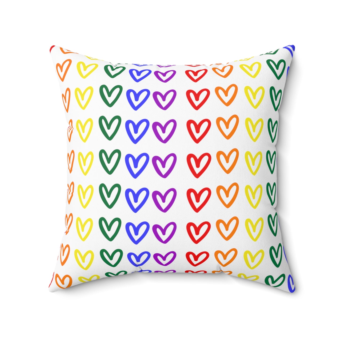 Rainbow Hearts LGBTQ Pride Throw Pillow Gay Lesbian Pride Home Decor Rainbow Hearts Home Decor Throw Pillow Rainbow Hearts Pride Decor medium