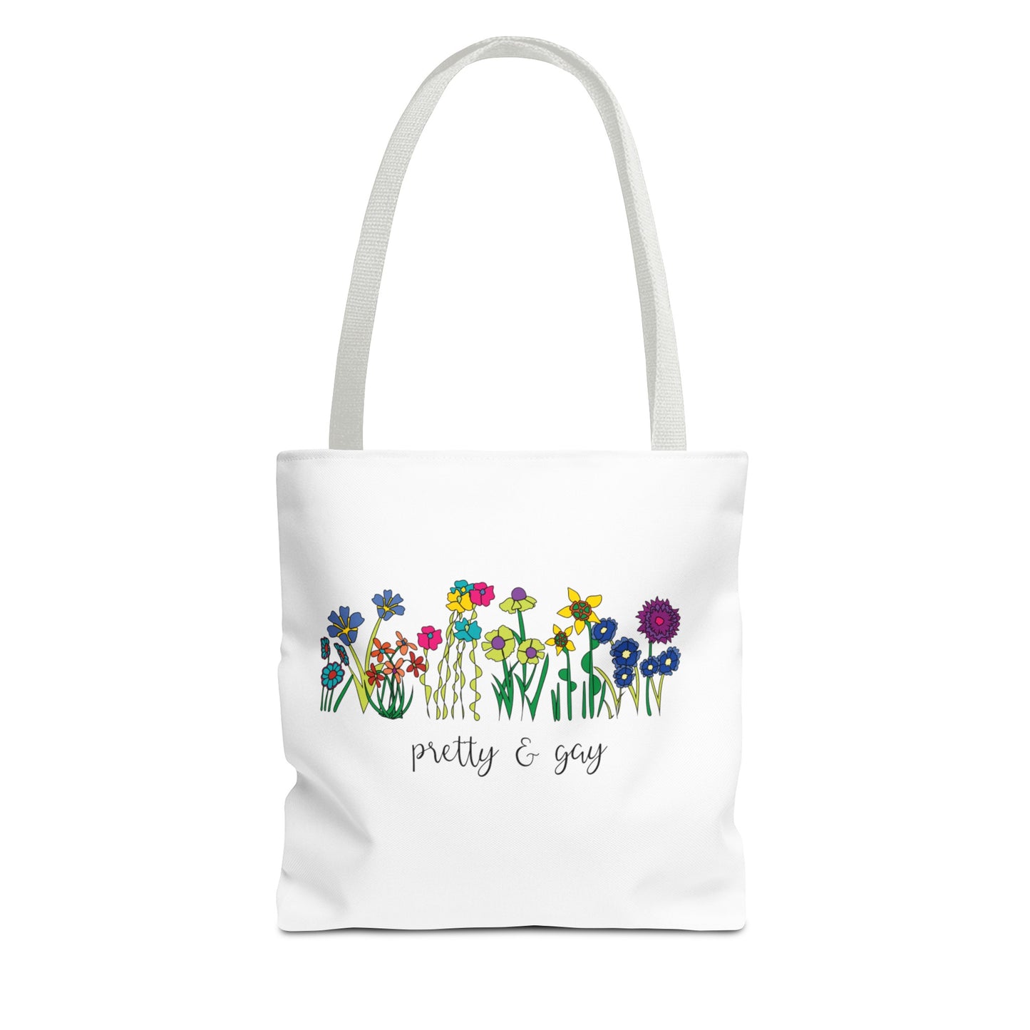 Pretty and gay tote bag LGBTQ Pride Floral Tote Bag Floral Bag Pretty and Gay Bag Grocery Bag Gay Pride Pretty and Gay Lesbian Pride Tote Bag Floral