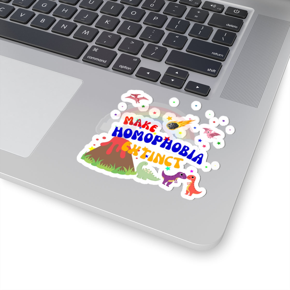 LGBTQ+ Pride Sticker – "Make Homophobia Extinct" Vinyl Decal for Laptops & Journals