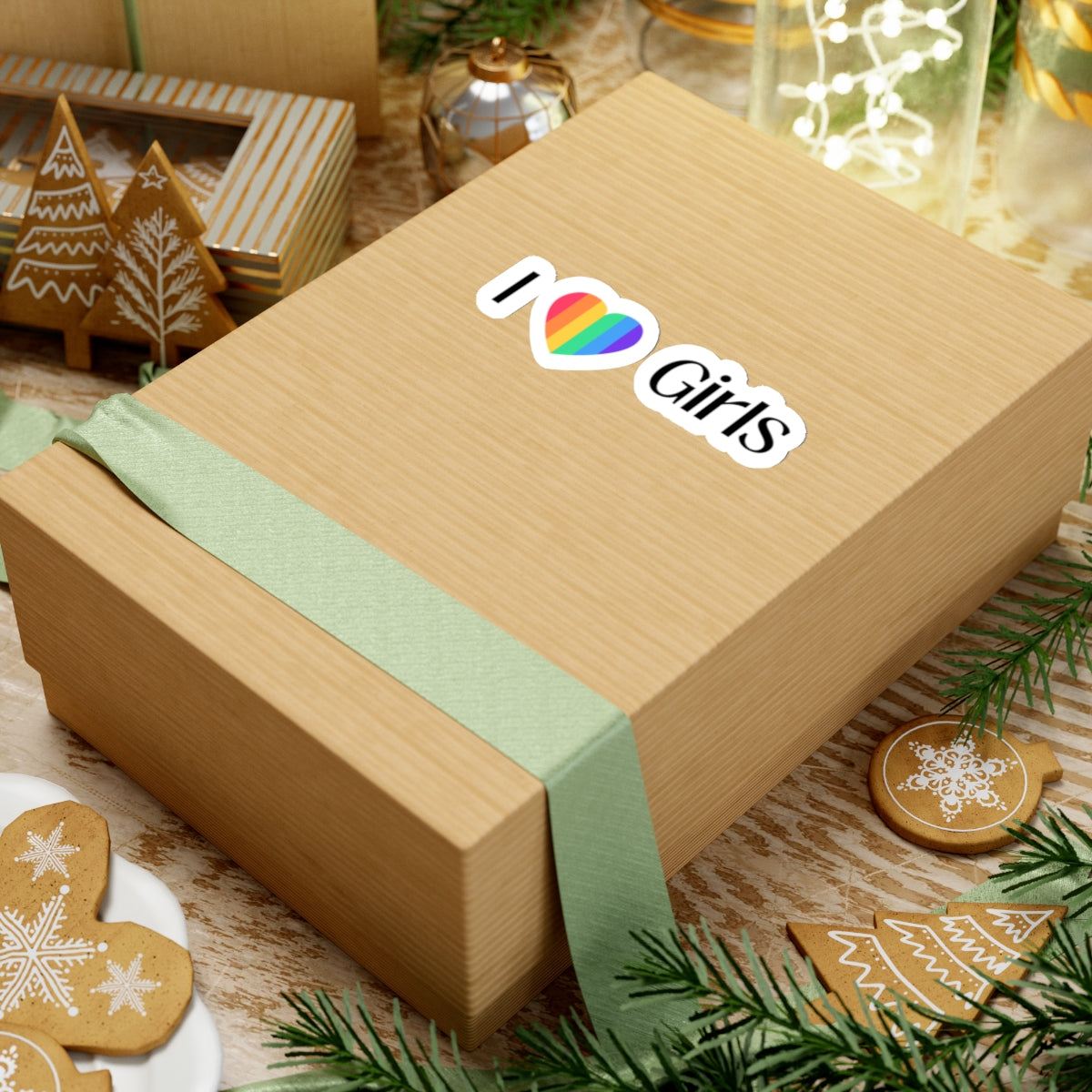 I love girls lesbian pride stickers LGBTQ Pride Stickers I love Girls pride stickers Rainbow heart I love heart girls stickers LGBTQ Pride Month Stickers