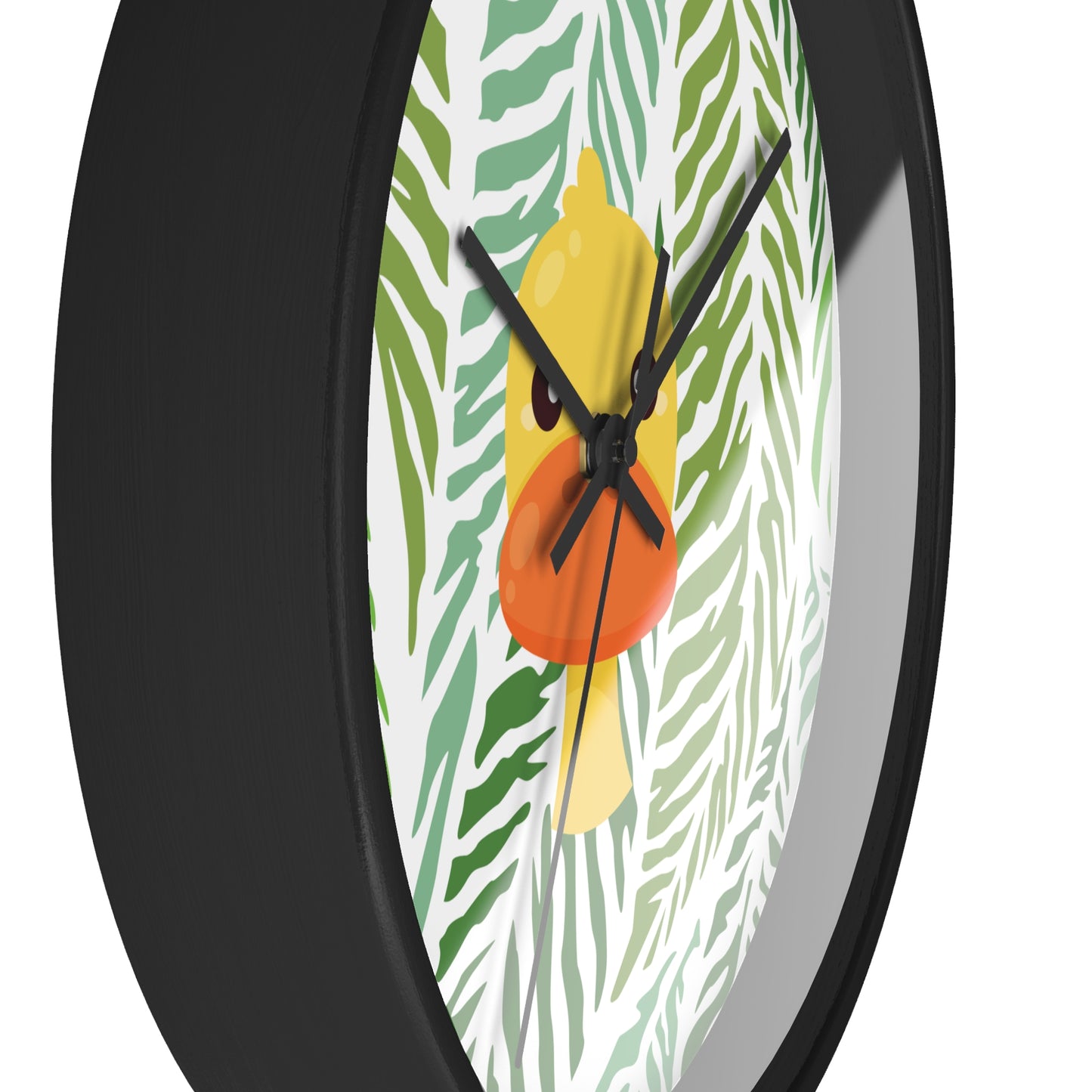 Maximalist Jungle Duck Wall Clock – Bold, Botanical Timepiece for Dorms & Home Offices