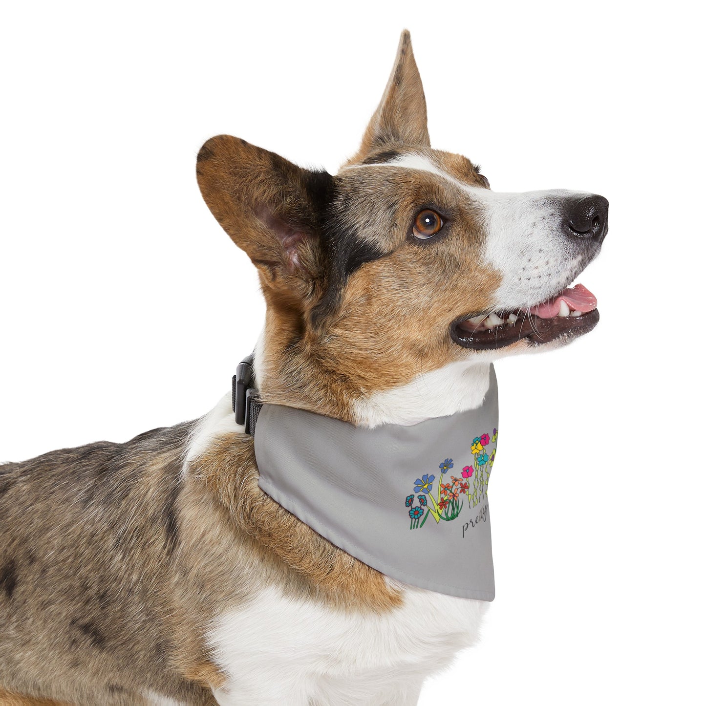 Pretty and gay floral dog bandana LGBTQ Pride pet bandanas cute gay pride dog apparel lesbian pride dog apparel pretty and gay floral pet bandana
