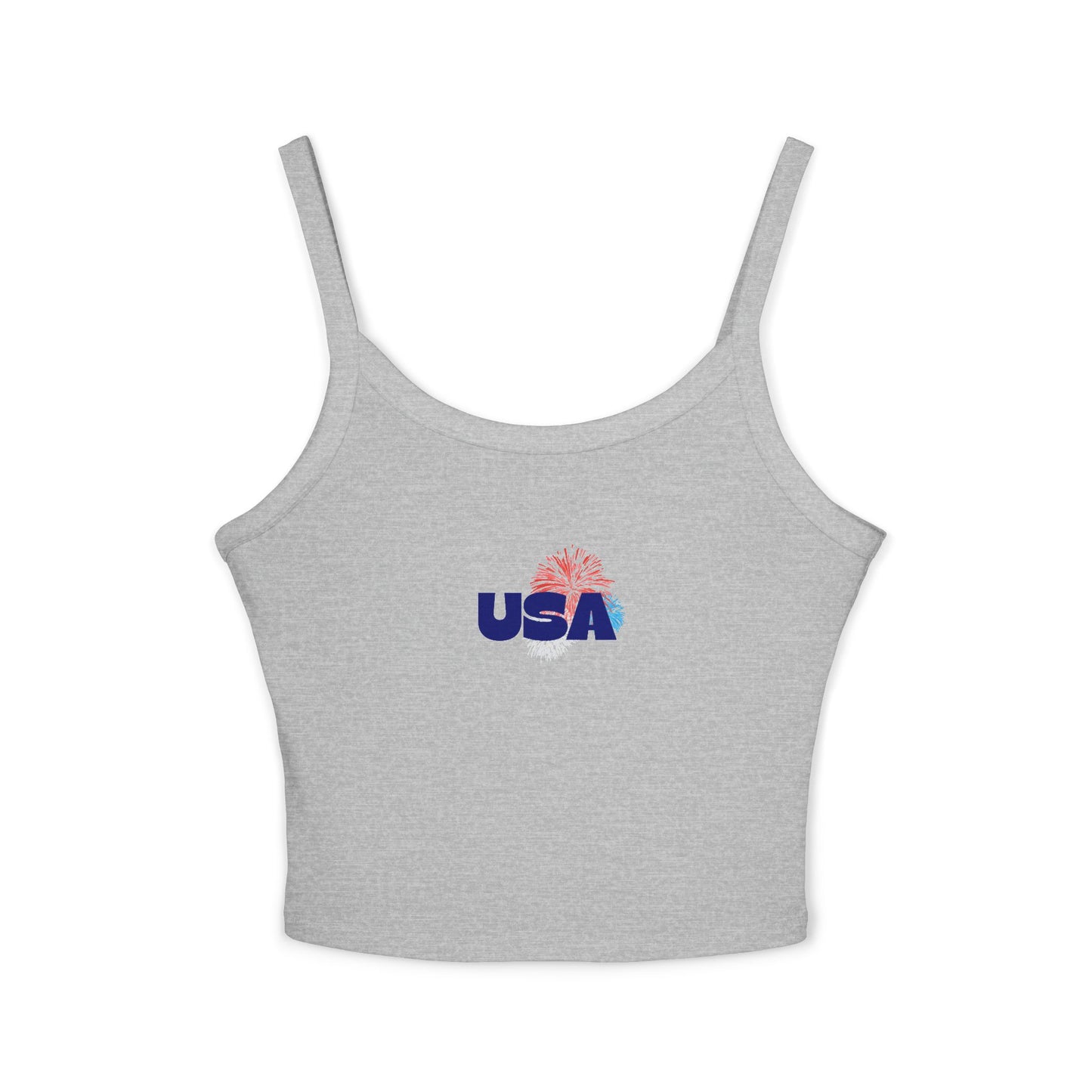 USA Fourth of July Spaghetti Strap Tank Top - Perfect for Summer Celebrations
