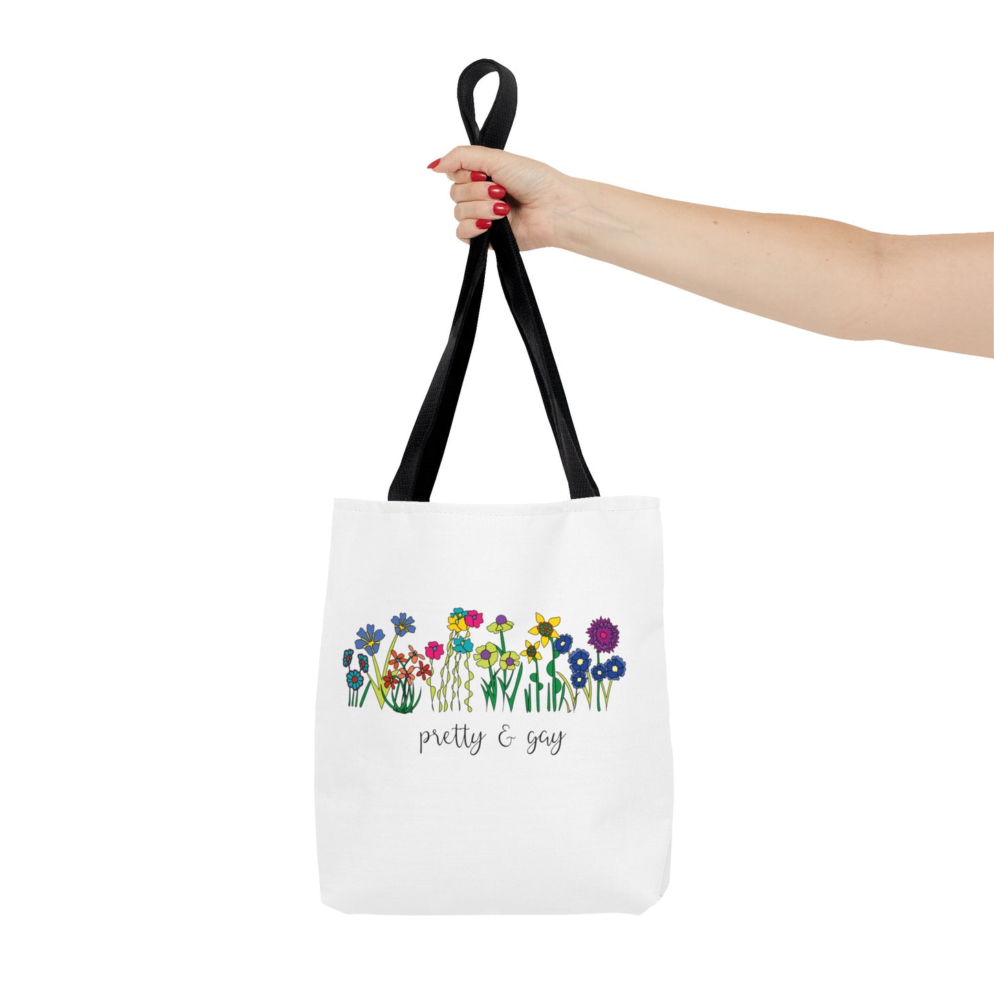 Pretty and gay tote bag LGBTQ Pride Floral Tote Bag Floral Bag Pretty and Gay Bag Grocery Bag Gay Pride Pretty and Gay Lesbian Pride Tote Bag Floral
