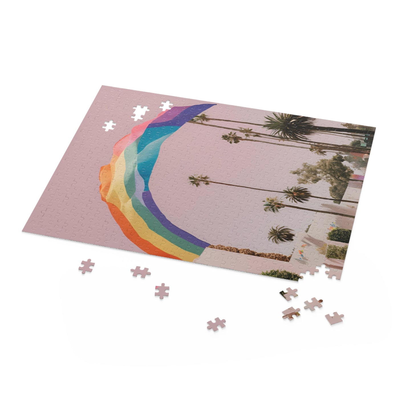 Rainbow pride California palm vibes puzzle