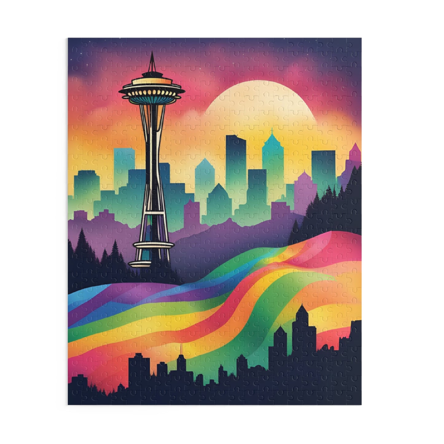 Celebrate Seattle Pride Gift Rainbow Dream Puzzle Home Decor LGBTQ Gifts
