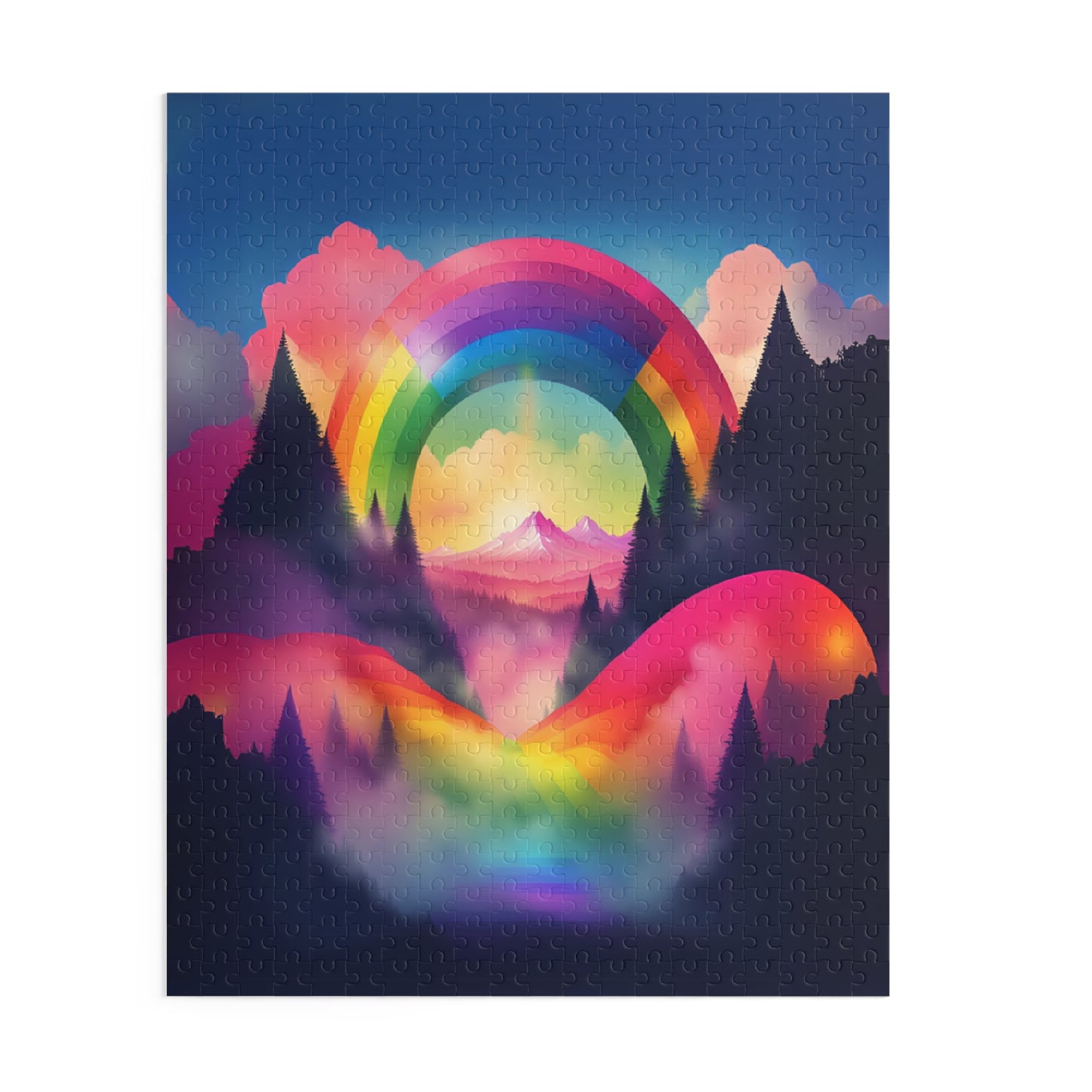 Pride PNW Mt Hood Puzzle Dreamy Rainbow Puzzle