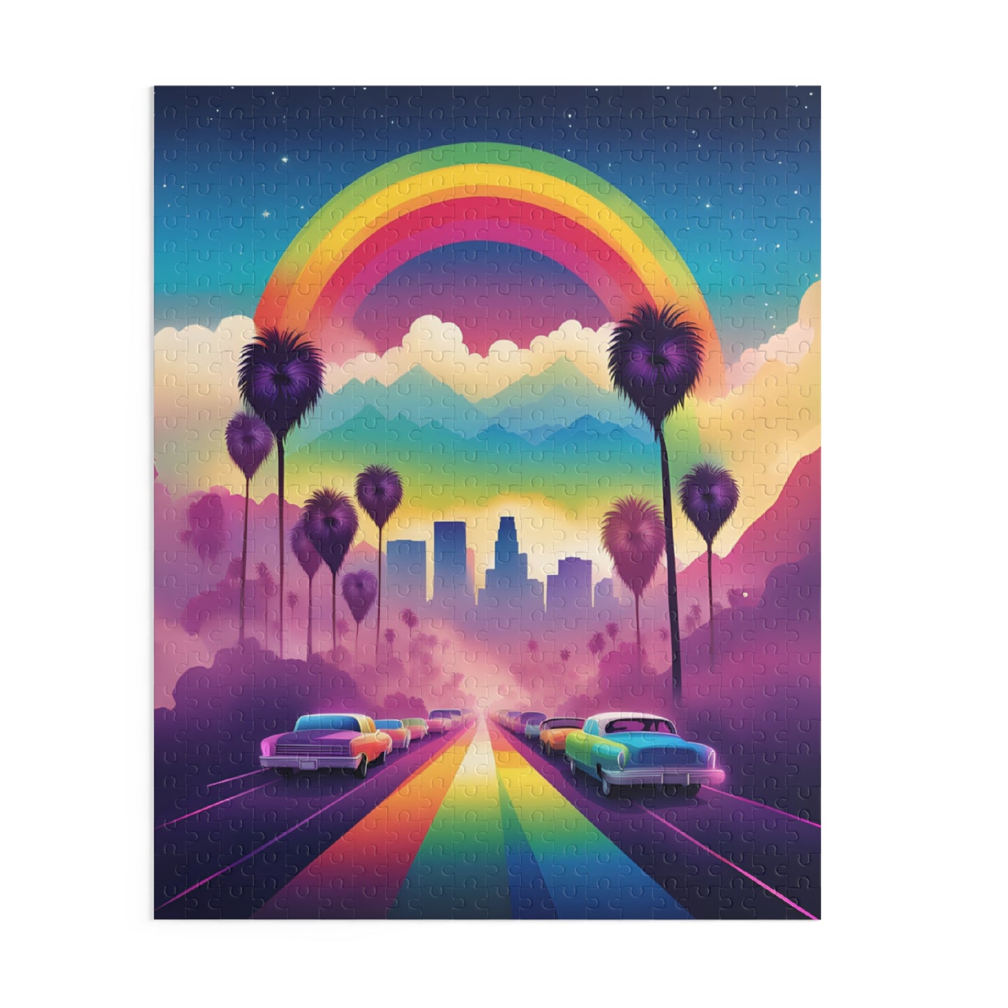 Pride LGBTQ Puzzles LA Retro Celebrate Pride Home Decor
