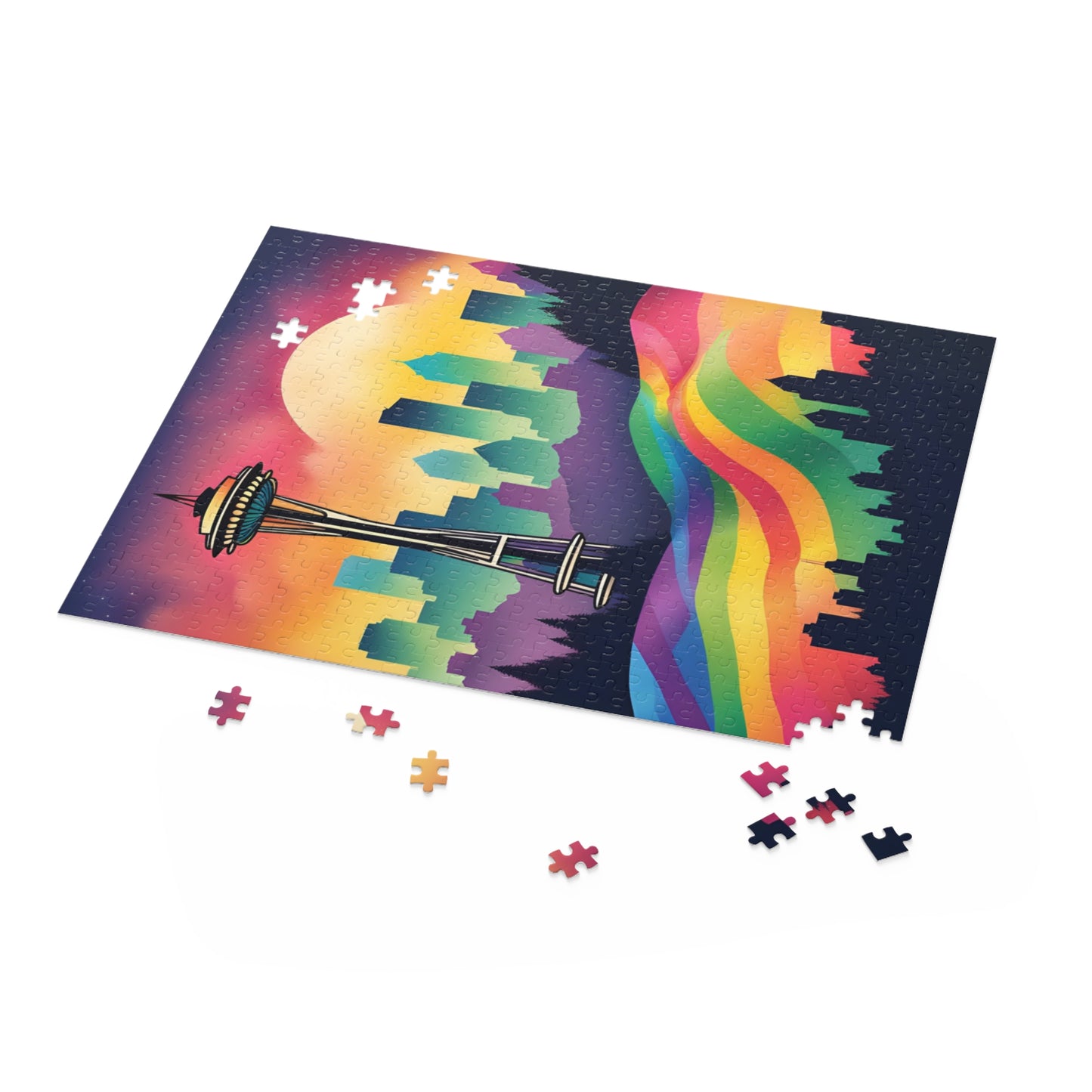 Cute LGBTQ Pride puzzles and home decor rainbow Seattle