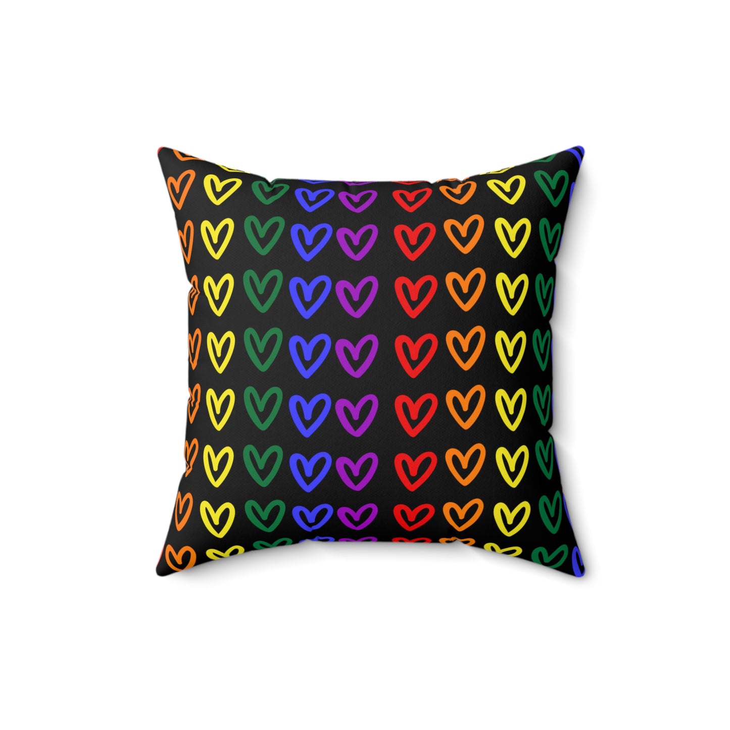 Rainbow Hearts Pride Throw Pillow Gay Pride Home Decor Rainbow Hearts Pillow Home Decor LGBTQ Pride Hearts Pillow Love Rainbow Hearts Pillow medium