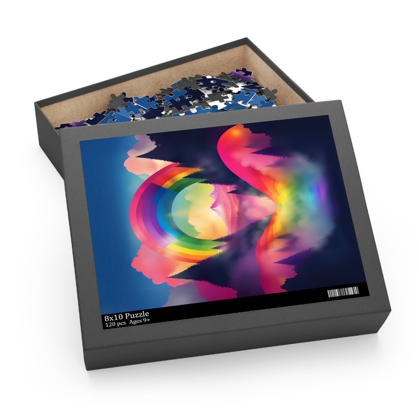 Portland Puzzle Pride Rainbow Mountains groovy LGBTQ home Decor Pride gifts
