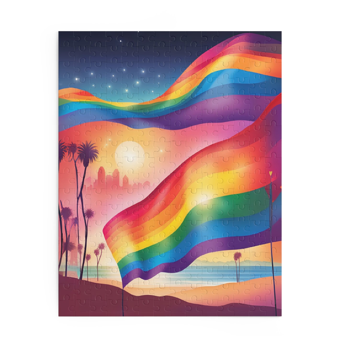 Dreamy Rainbow San Diego Pride Puzzle Home Decor LGBTQ