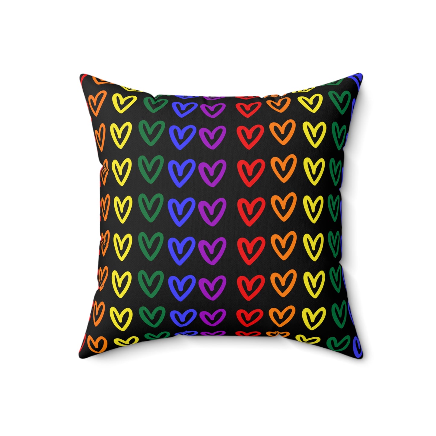 Médium Rainbow Hearts Pride Throw Pillow Gay Pride Home Decor Rainbow Hearts Pillow Home Decor LGBTQ Pride Hearts Pillow Love Rainbow Hearts Pillow